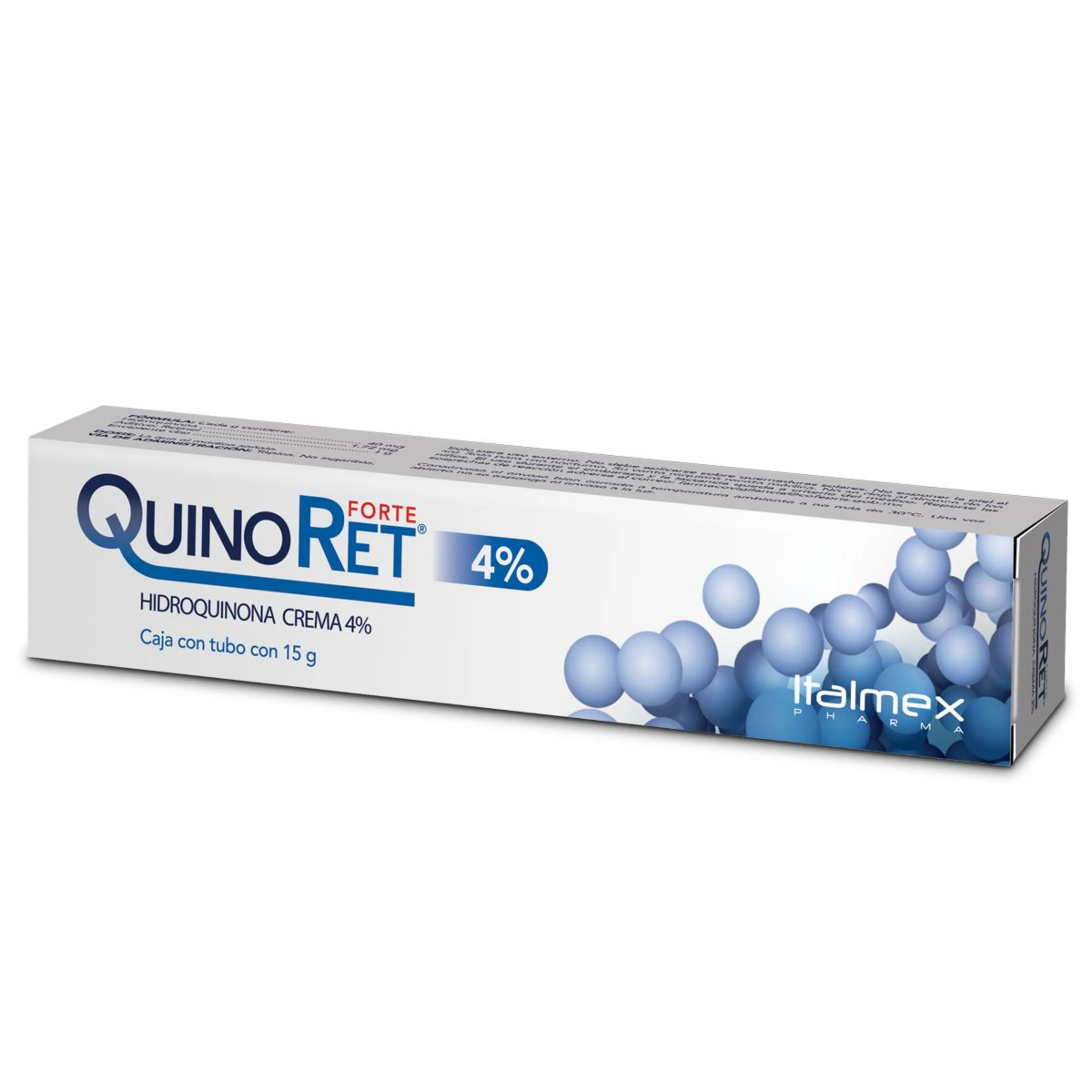 Quinoret forte despigmentante hidroquinona 15 gr retinol 0.172 g. con 1 crema