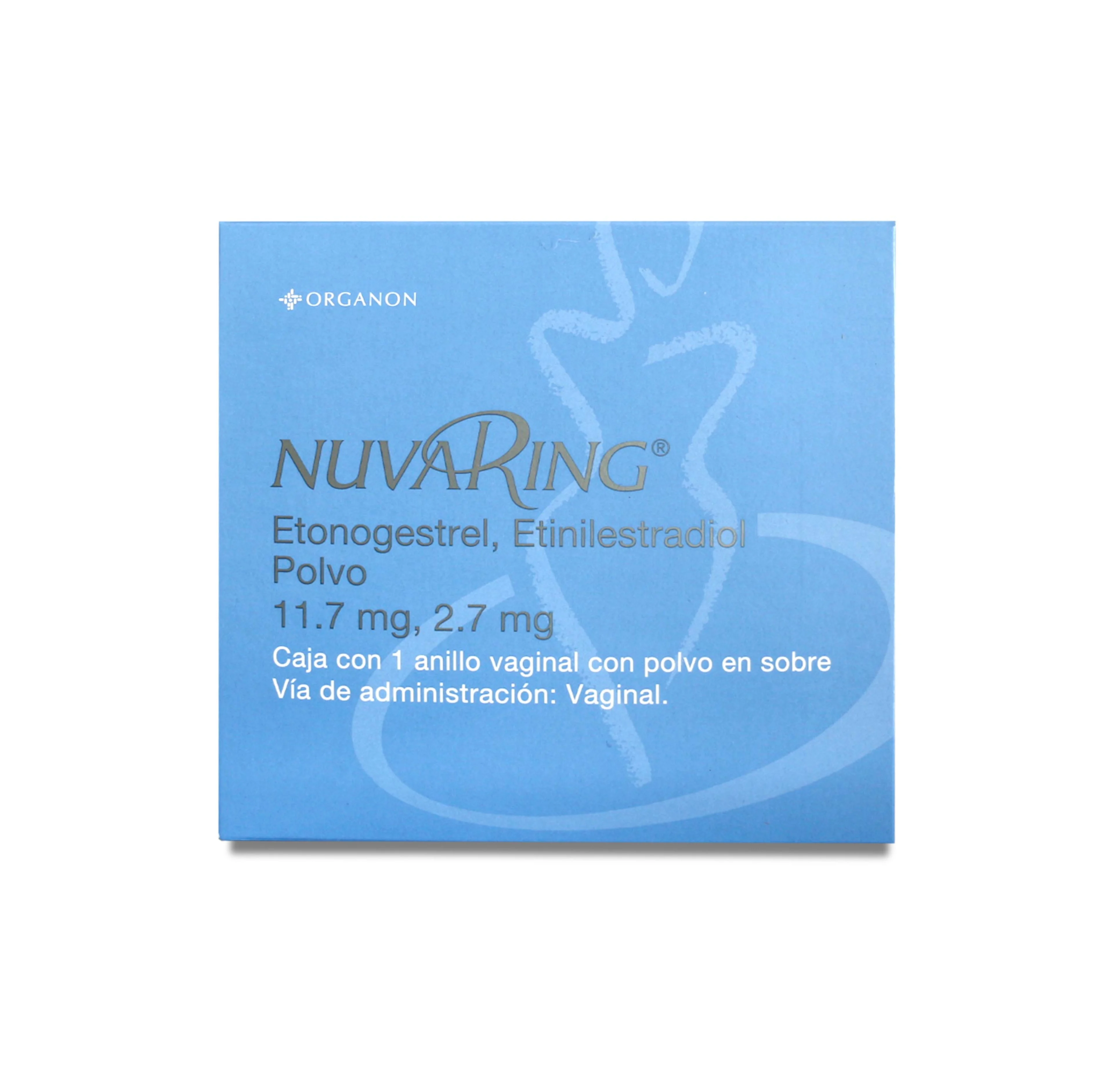Nuvaring 11.7/2.7 Mg Anillo Vaginal Con Polvo En Sobre