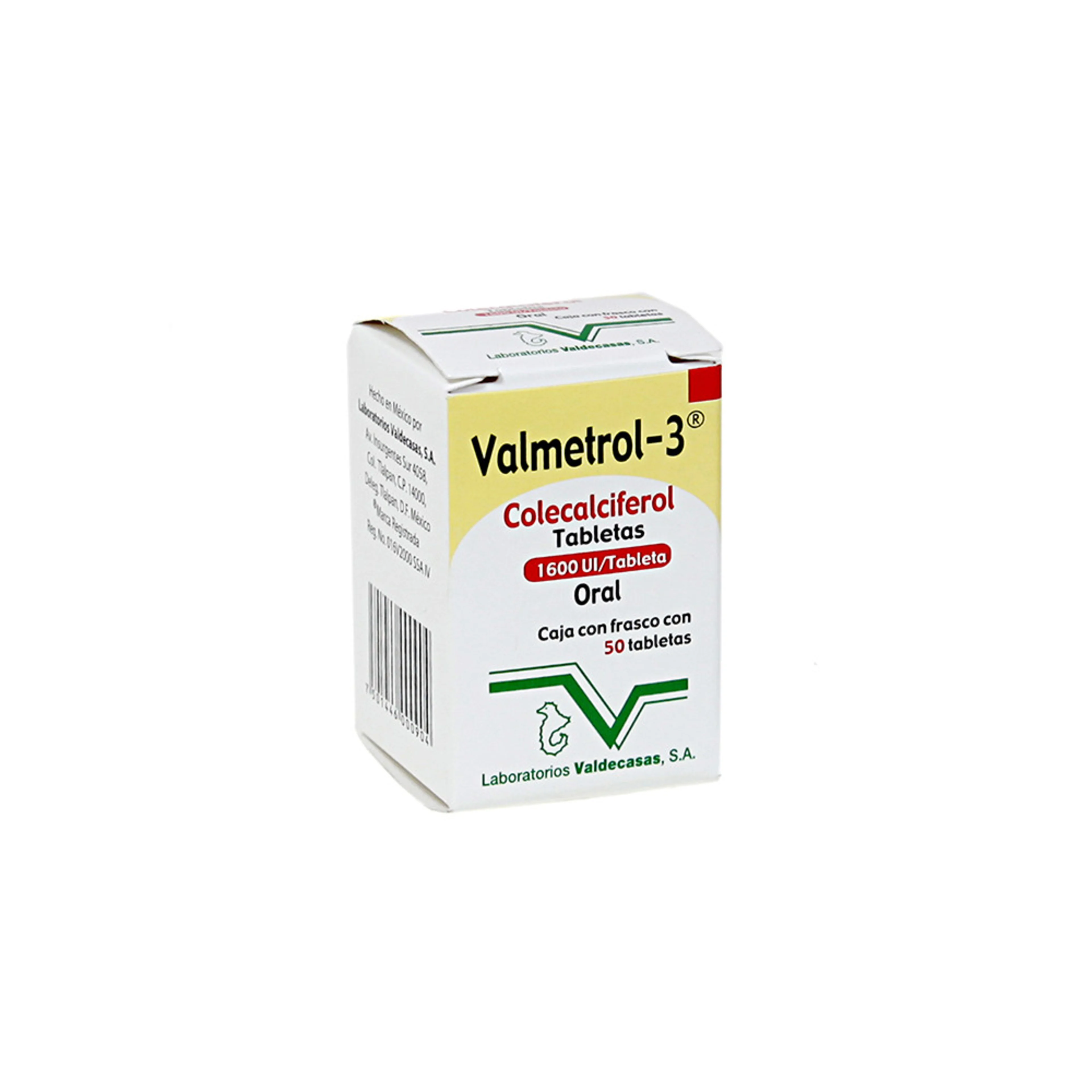 Valmetrol-3 1600 Ui Con 50 Tabletas