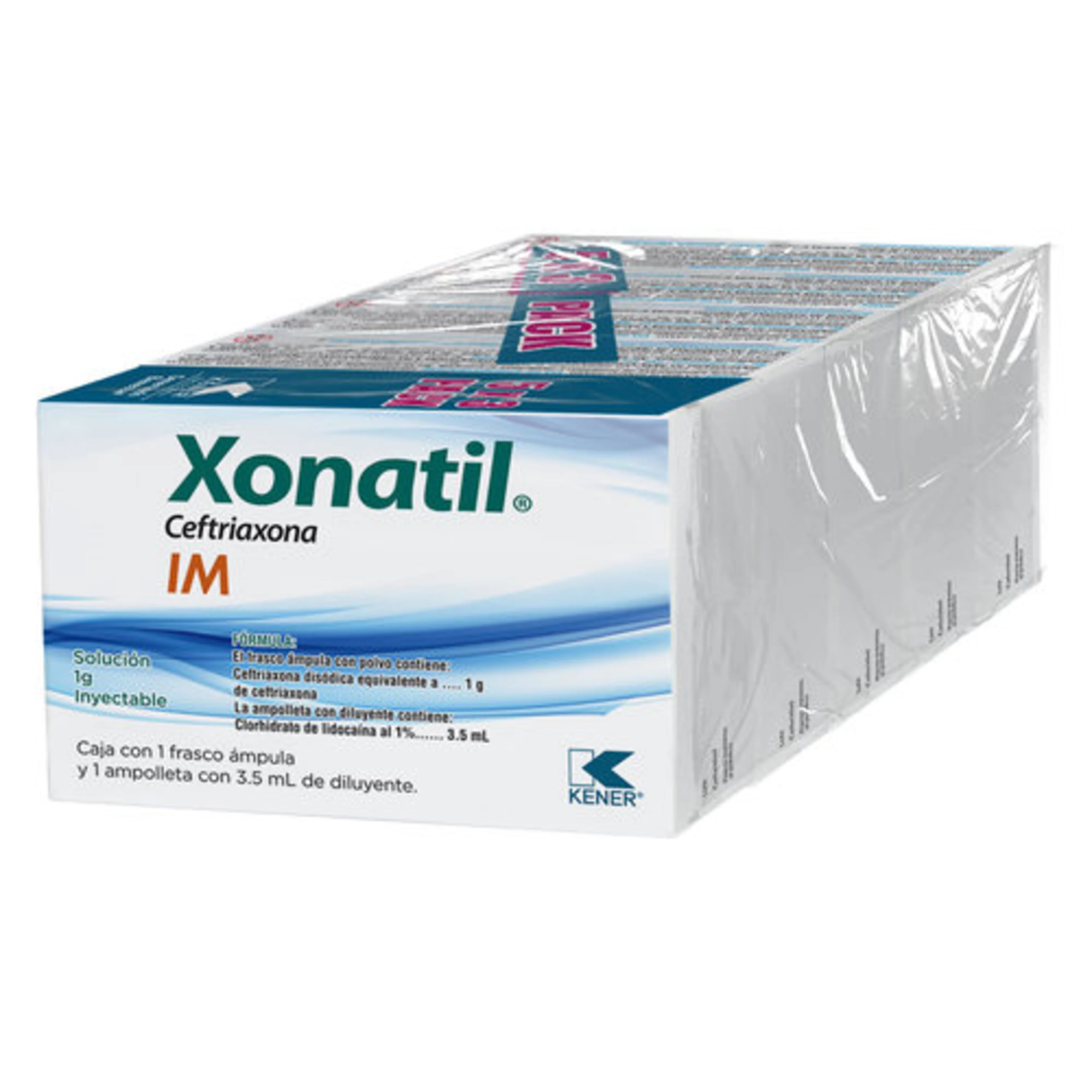 Xonatil Ceftriaxona 1 G Con 3.5 Ml Pack De 5 X 3