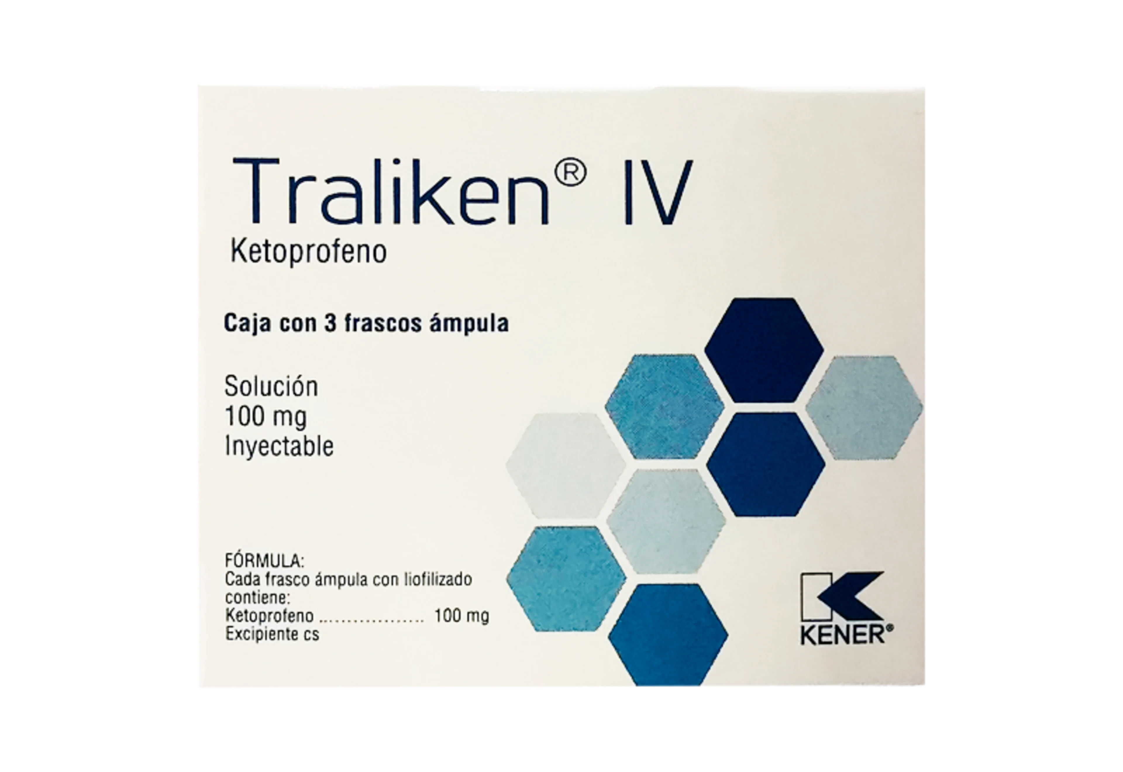 Traliken Iv 100 Mg Con 3 Frascos Ámpula