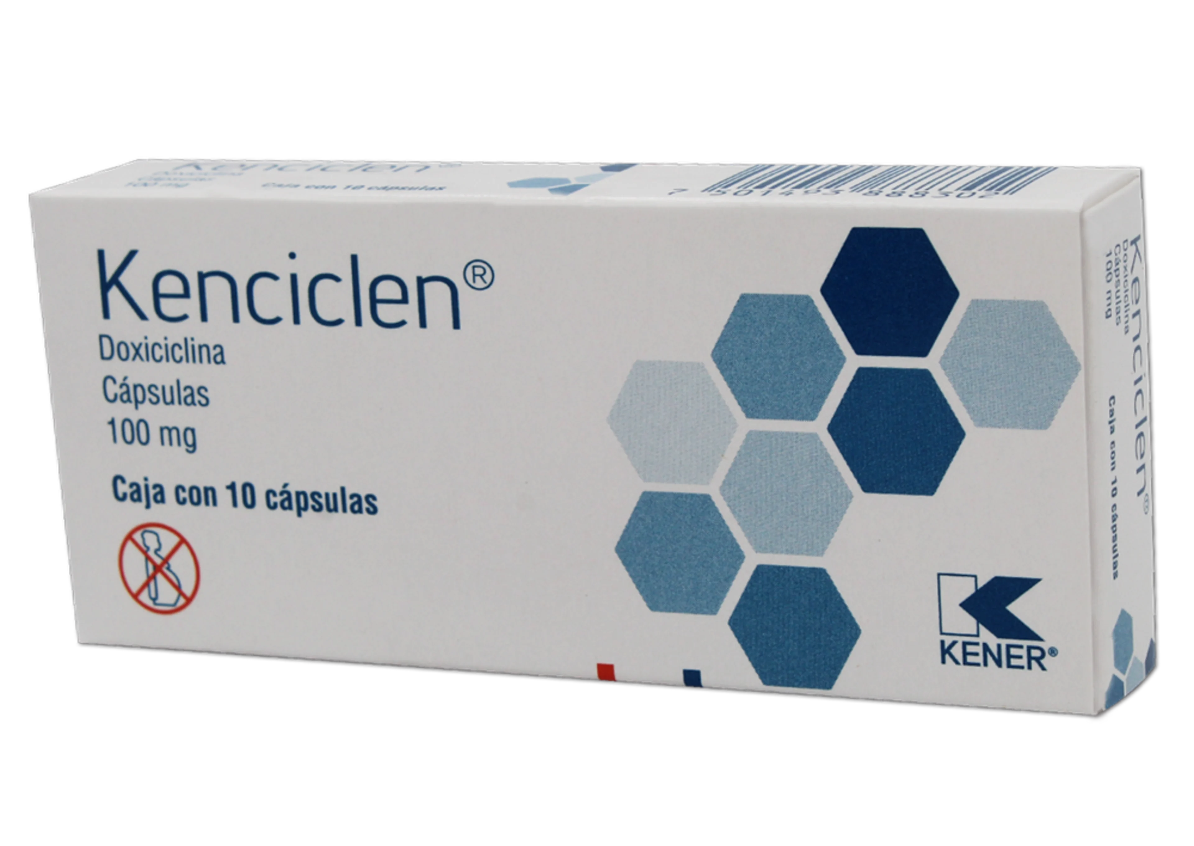 Kenciclen Doxiciclina 100 Mg Con 10 Cápsulas