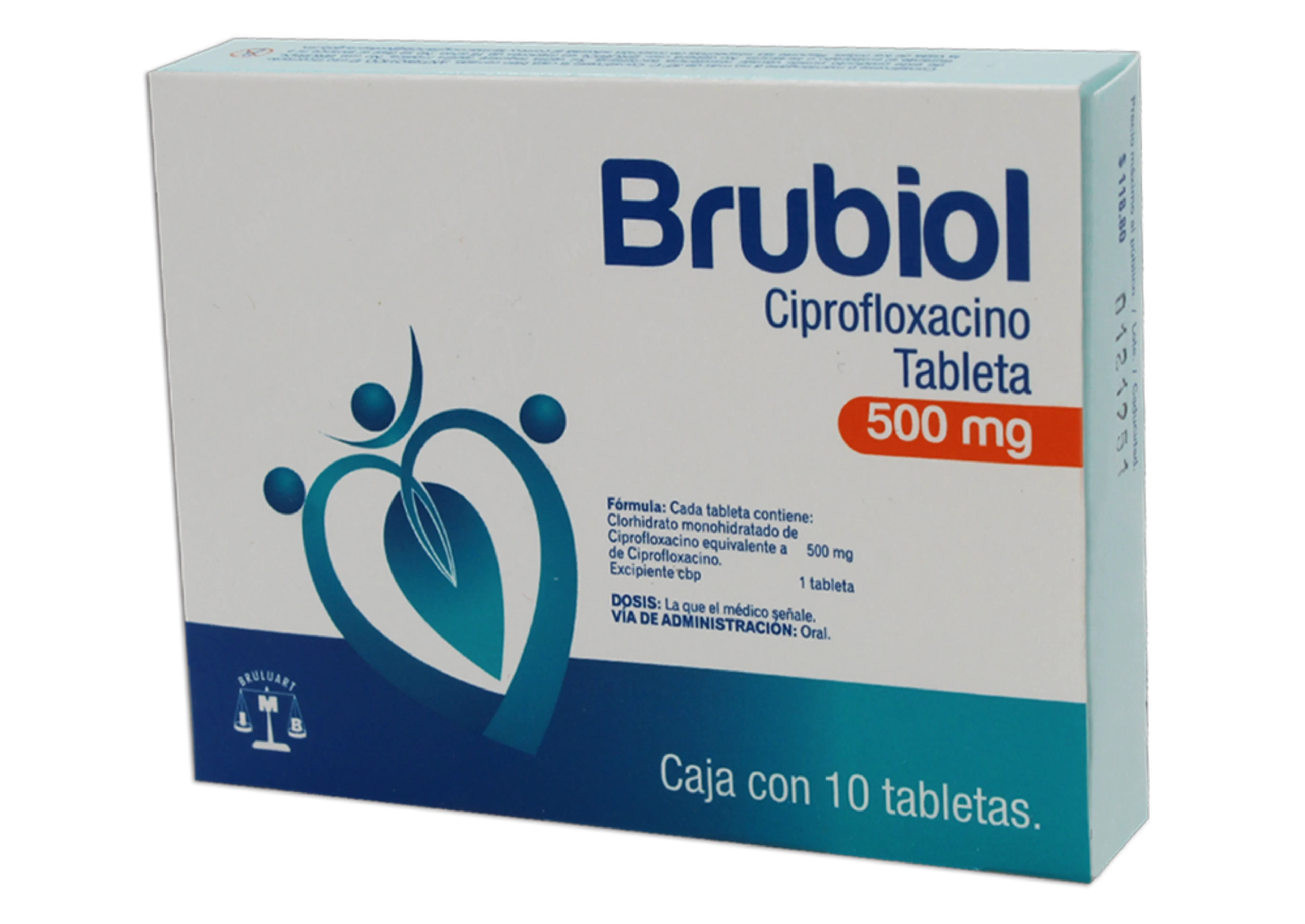 Brubiol Ciprofloxacino 500 Mg Con 10 Tabletas