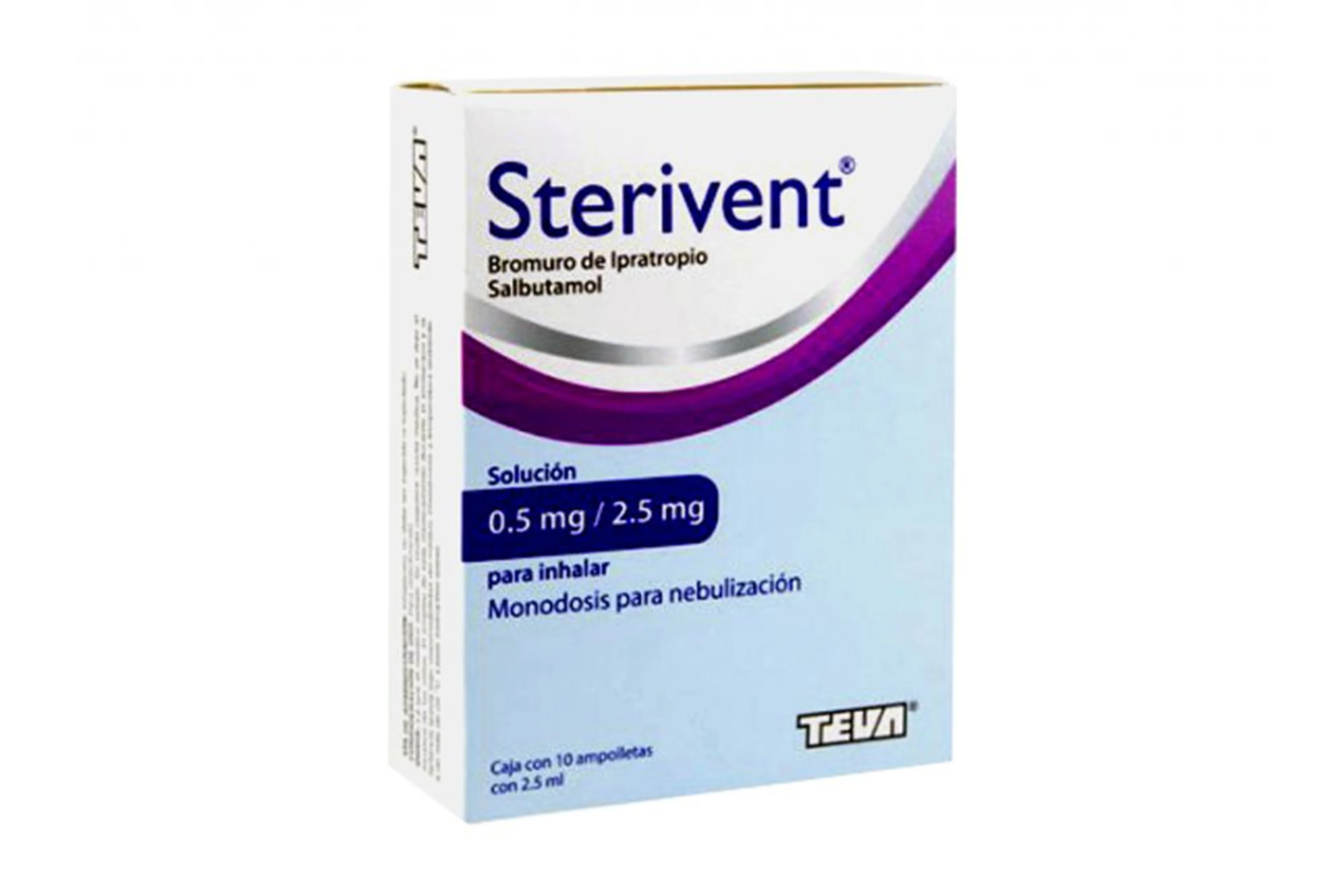 Sterivent solución inyectable 0.5/2.5mg caja 10 ampolletas