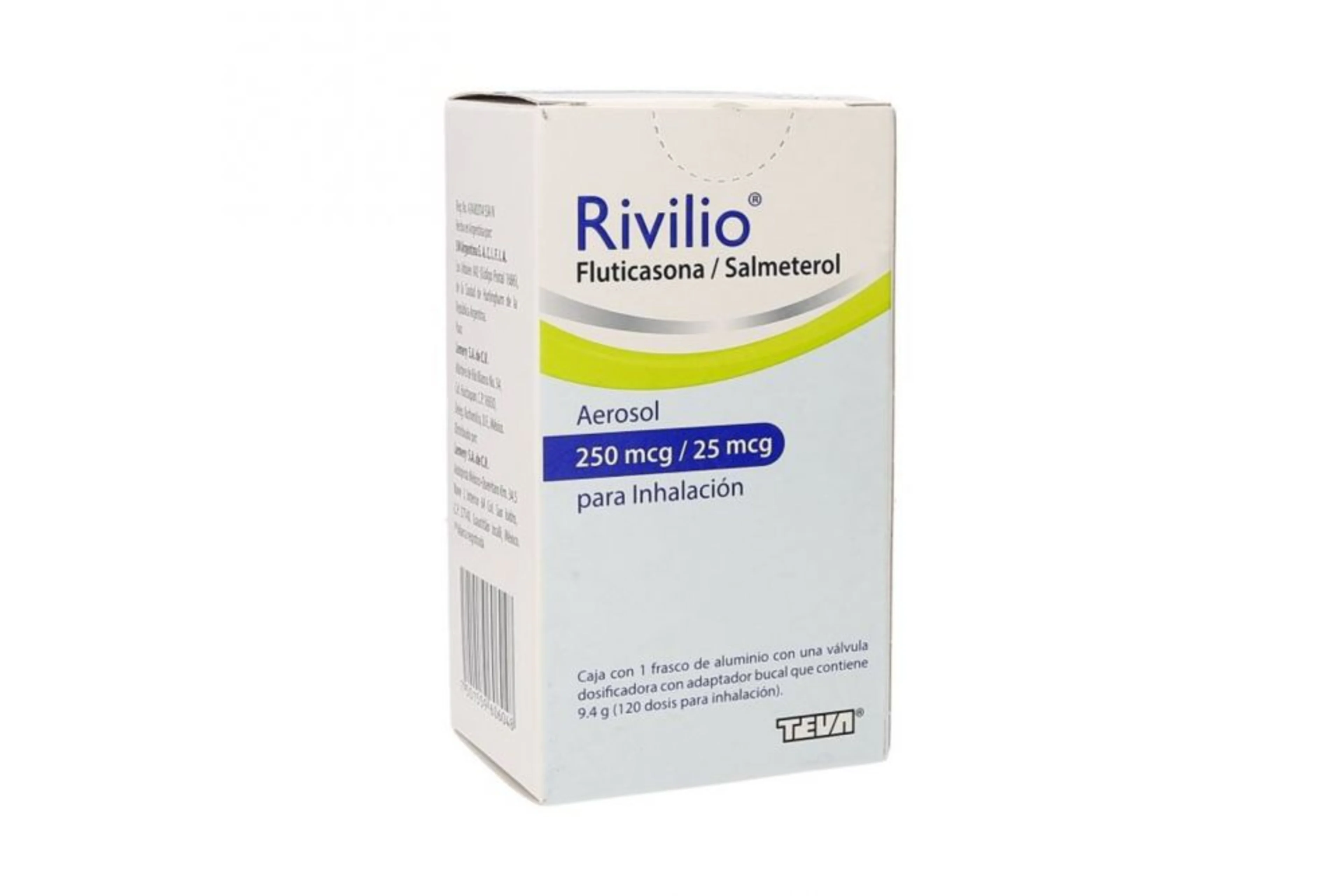 Rivilio fluticasona 250 mcg salmeterol 25 mcg con 120 dosis