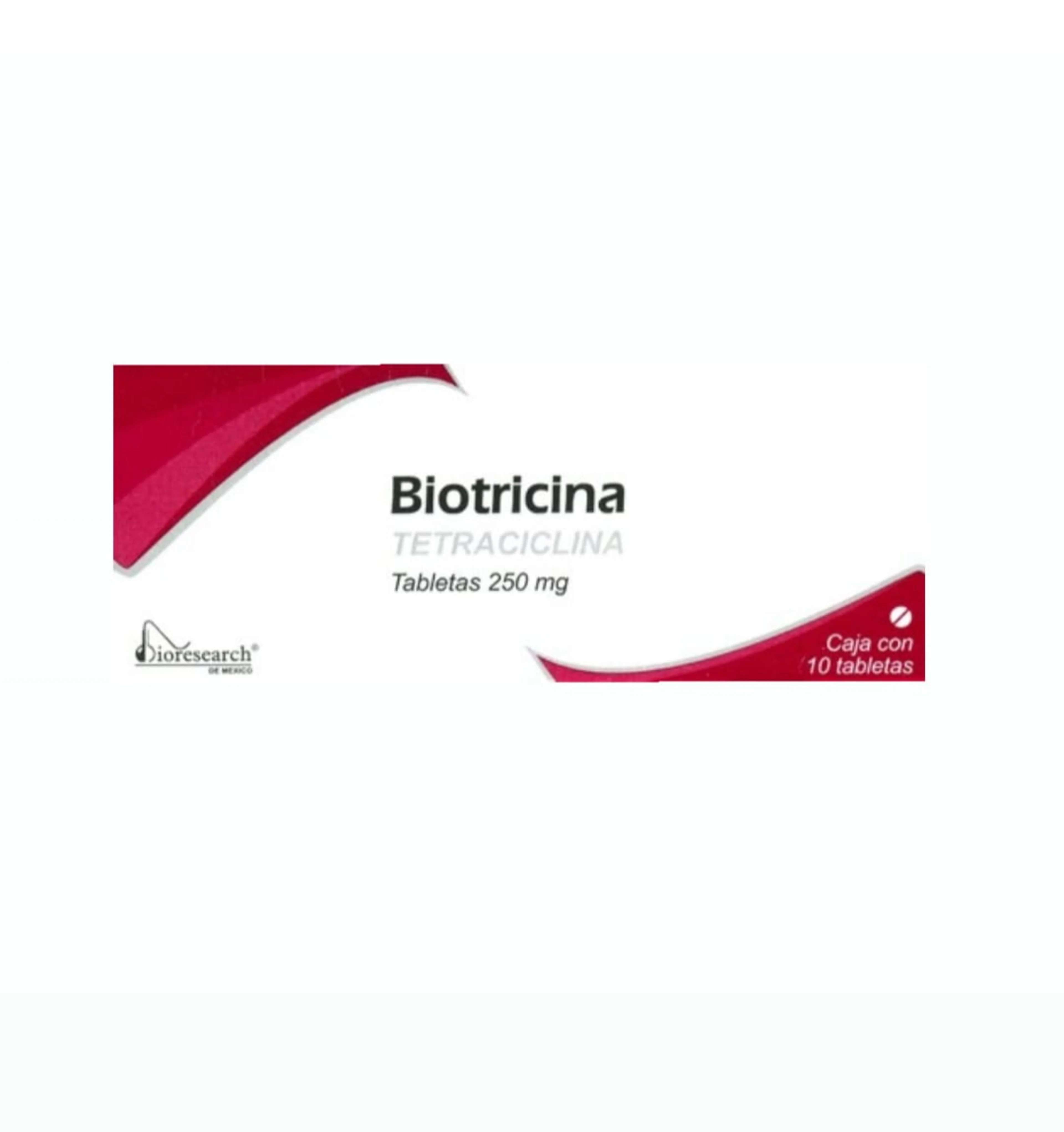 Biotricina Tetraciclina 250 Mg Con 10 Tabletas
