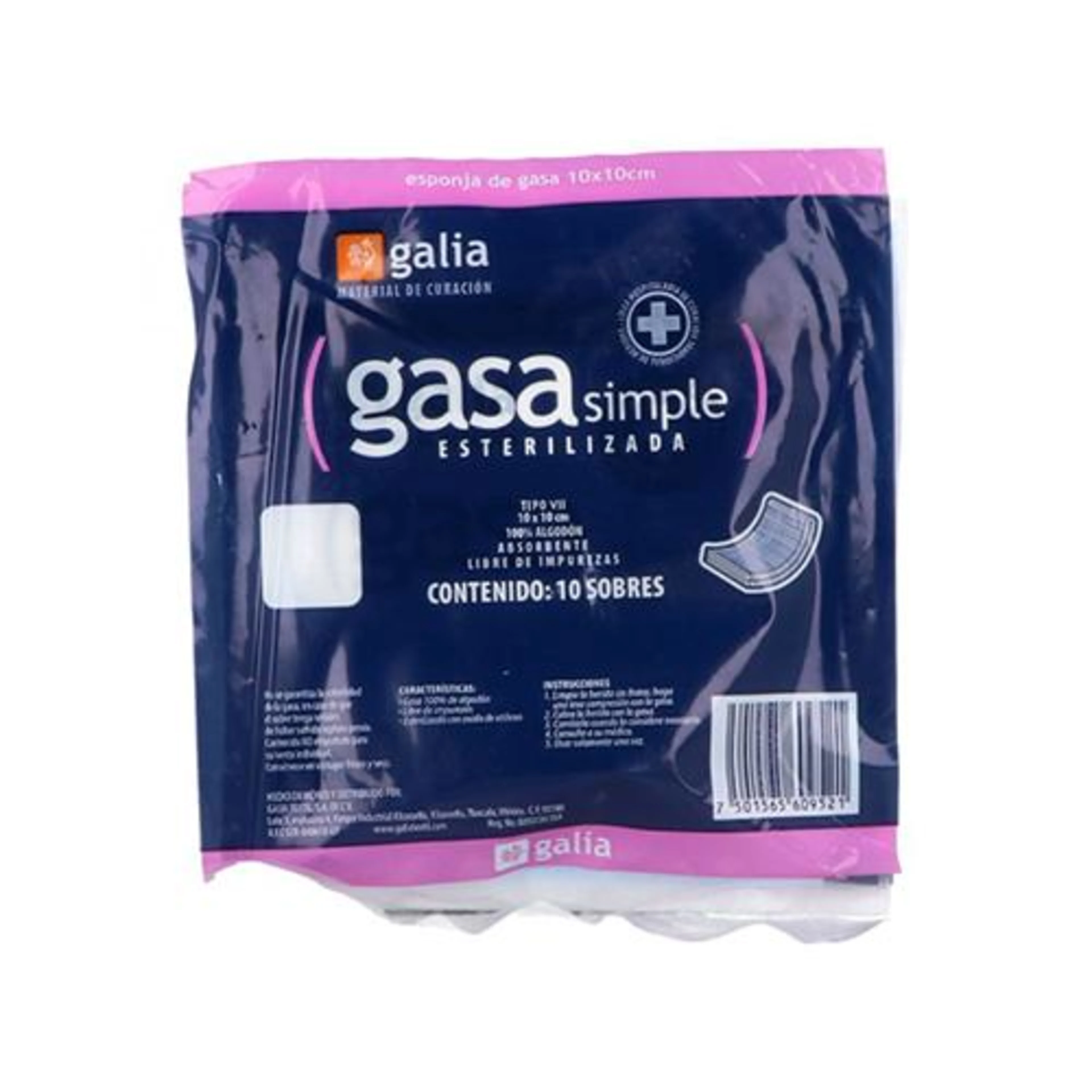 Galia Gasa Esterilizada 10X10Cm 10 Sobres