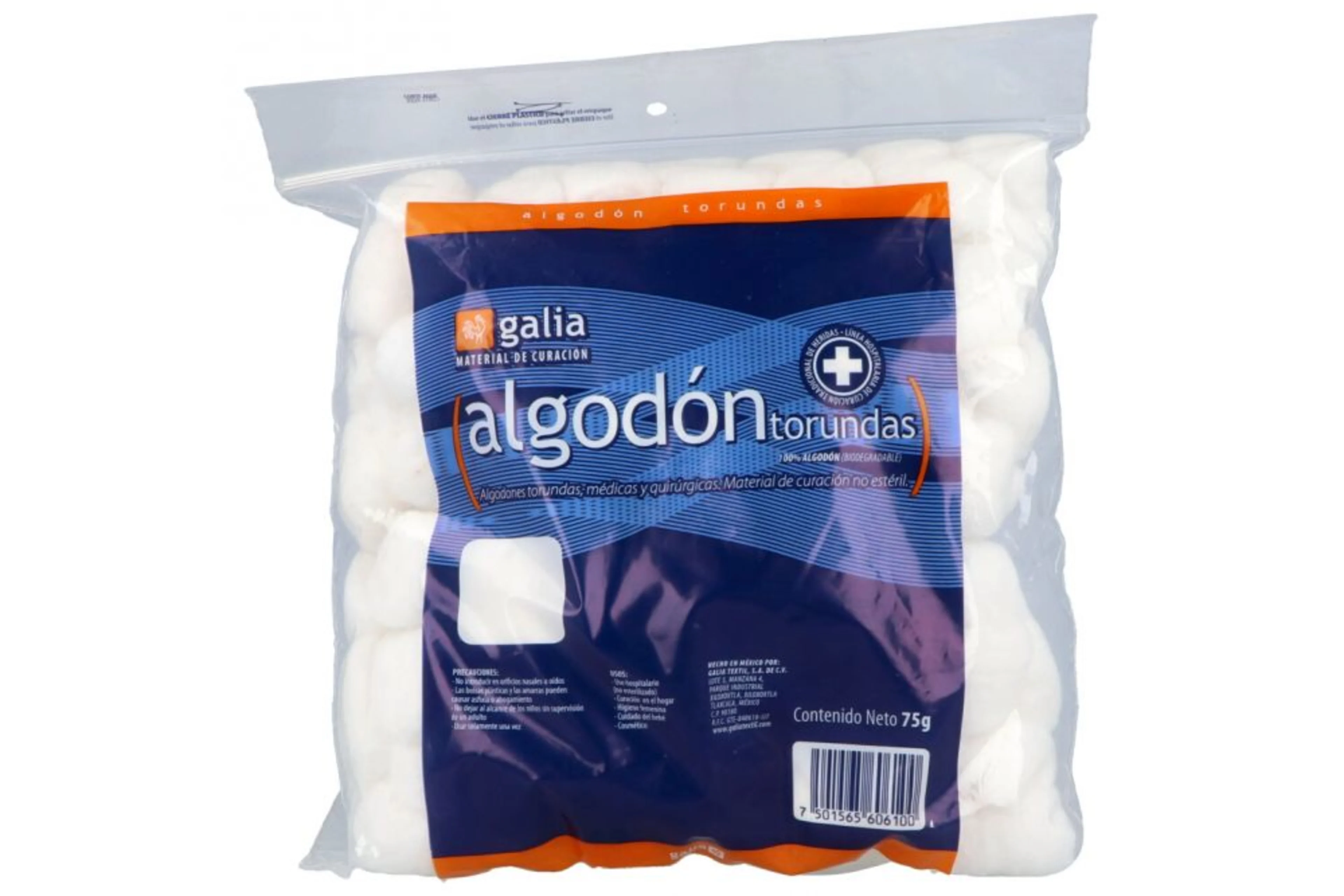 Galia Torundas De Algodón 75 G