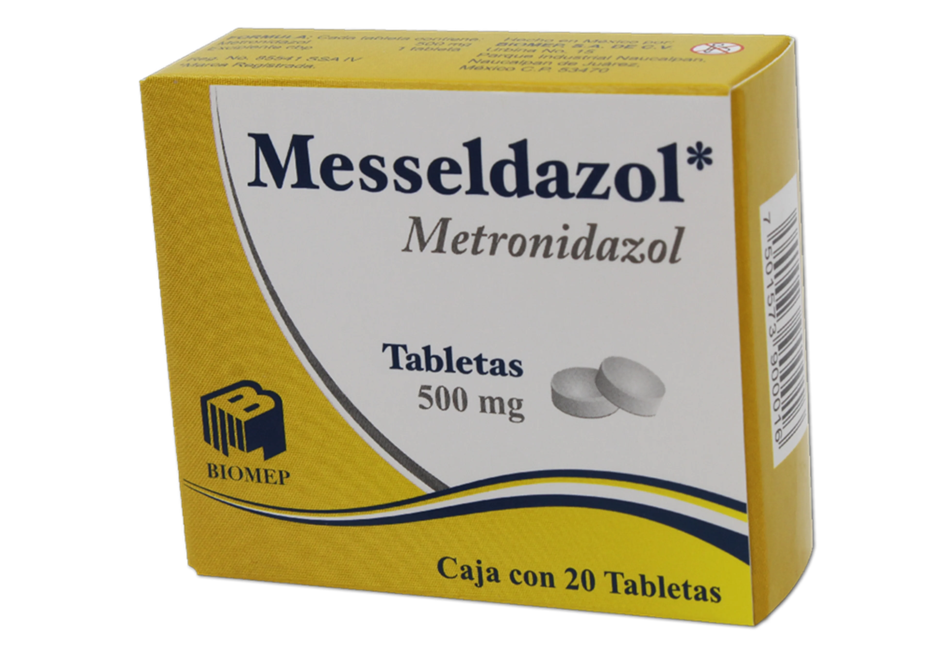 Messeldazol Metronidazol 500 Mg Con 20 Tabletas