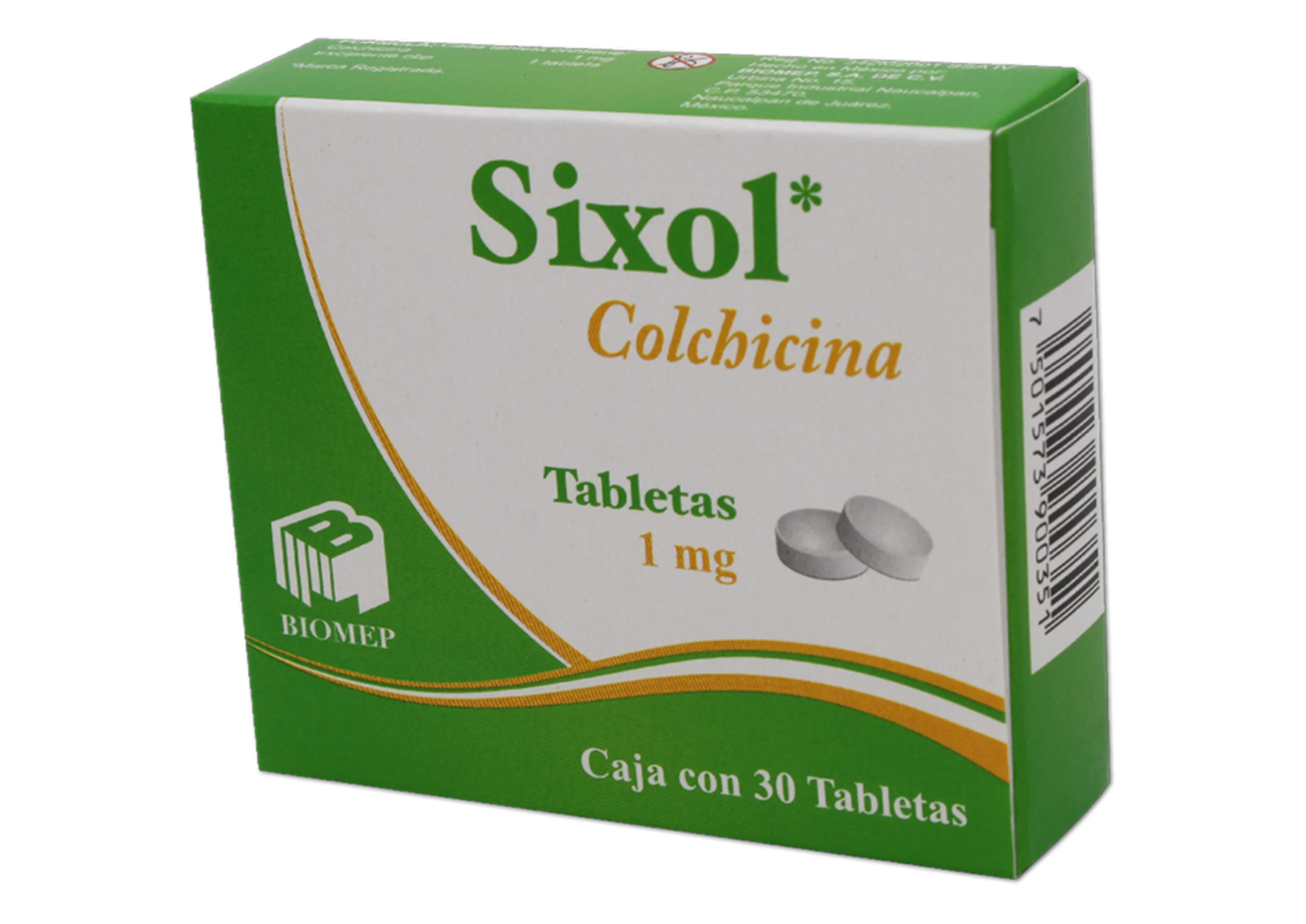 Sixol 1 Mg Con 30 Tabletas