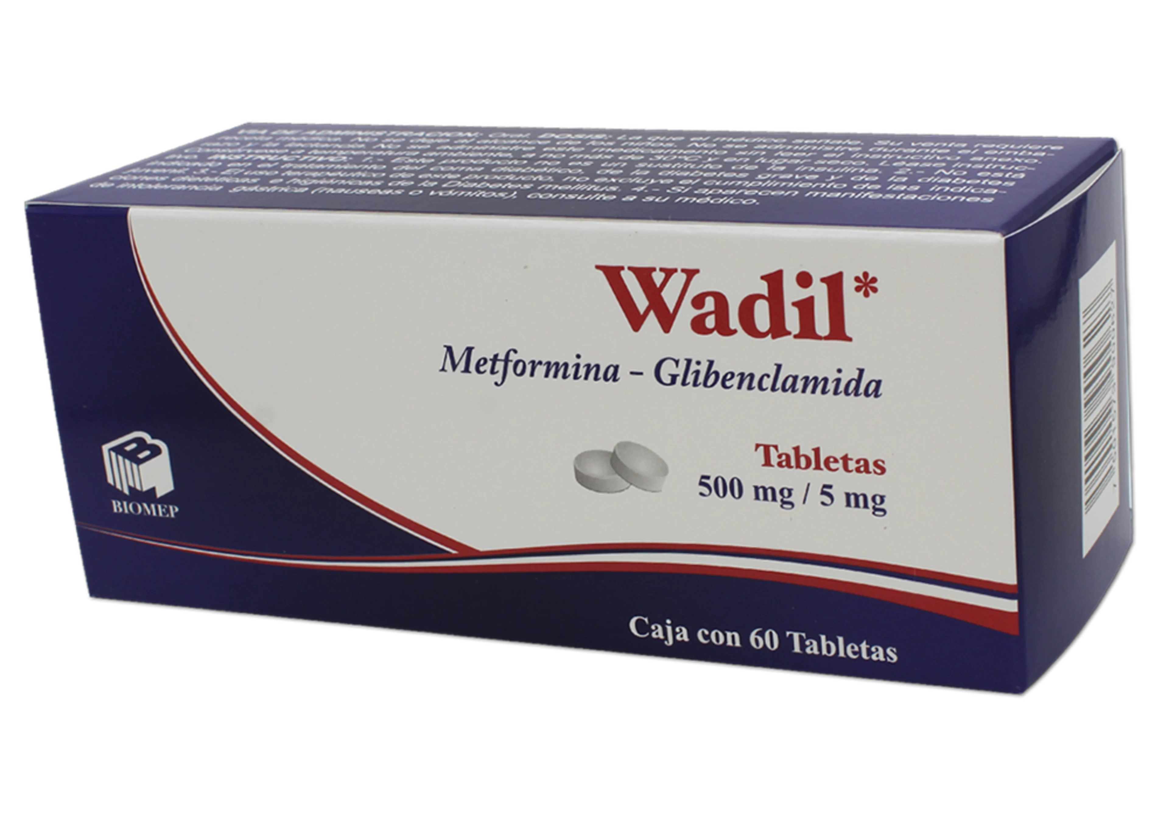 Wadil 500/5 Mg Con 60 Tabletas
