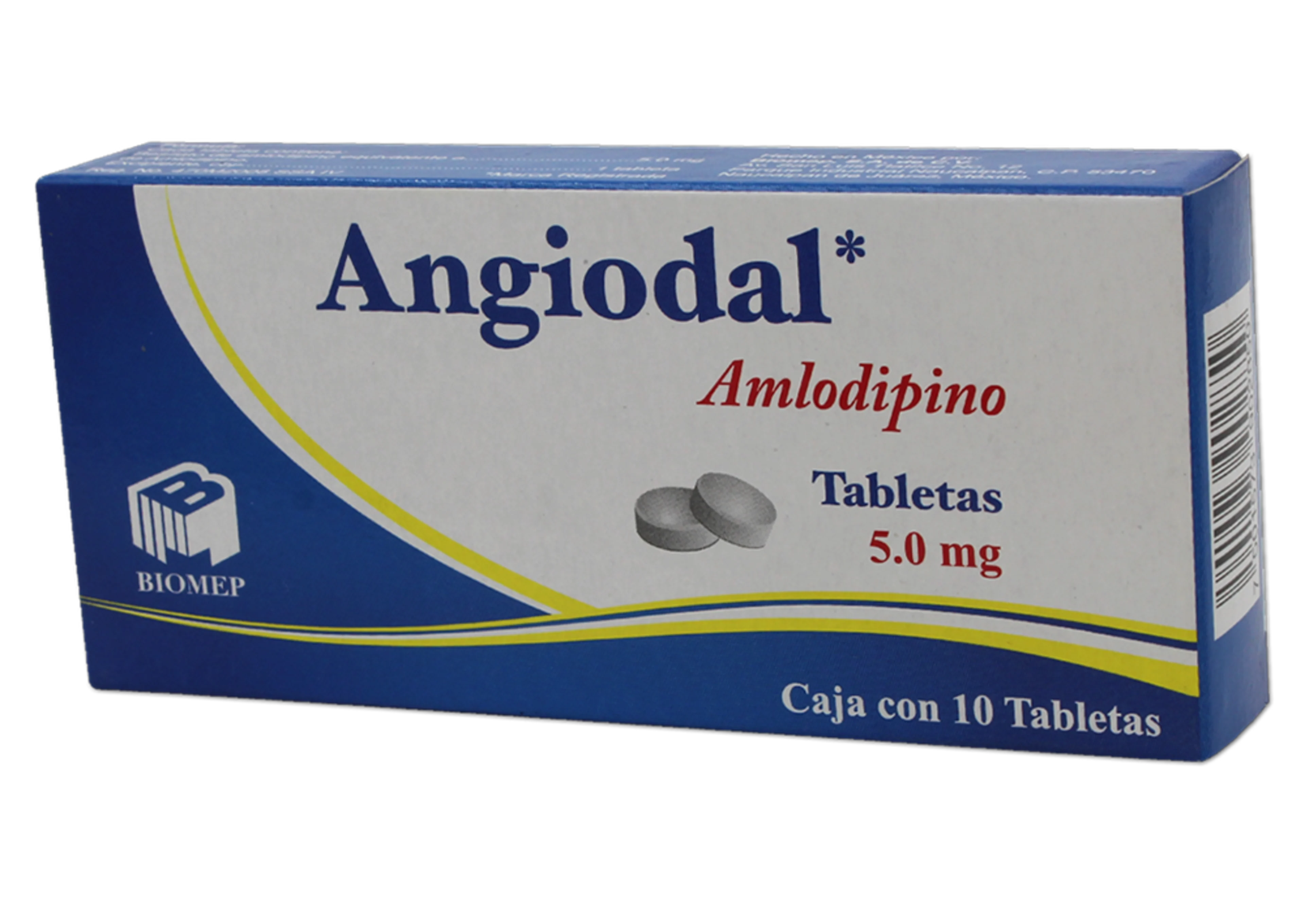 Angiodal 5 Mg Con 10 Tabletas