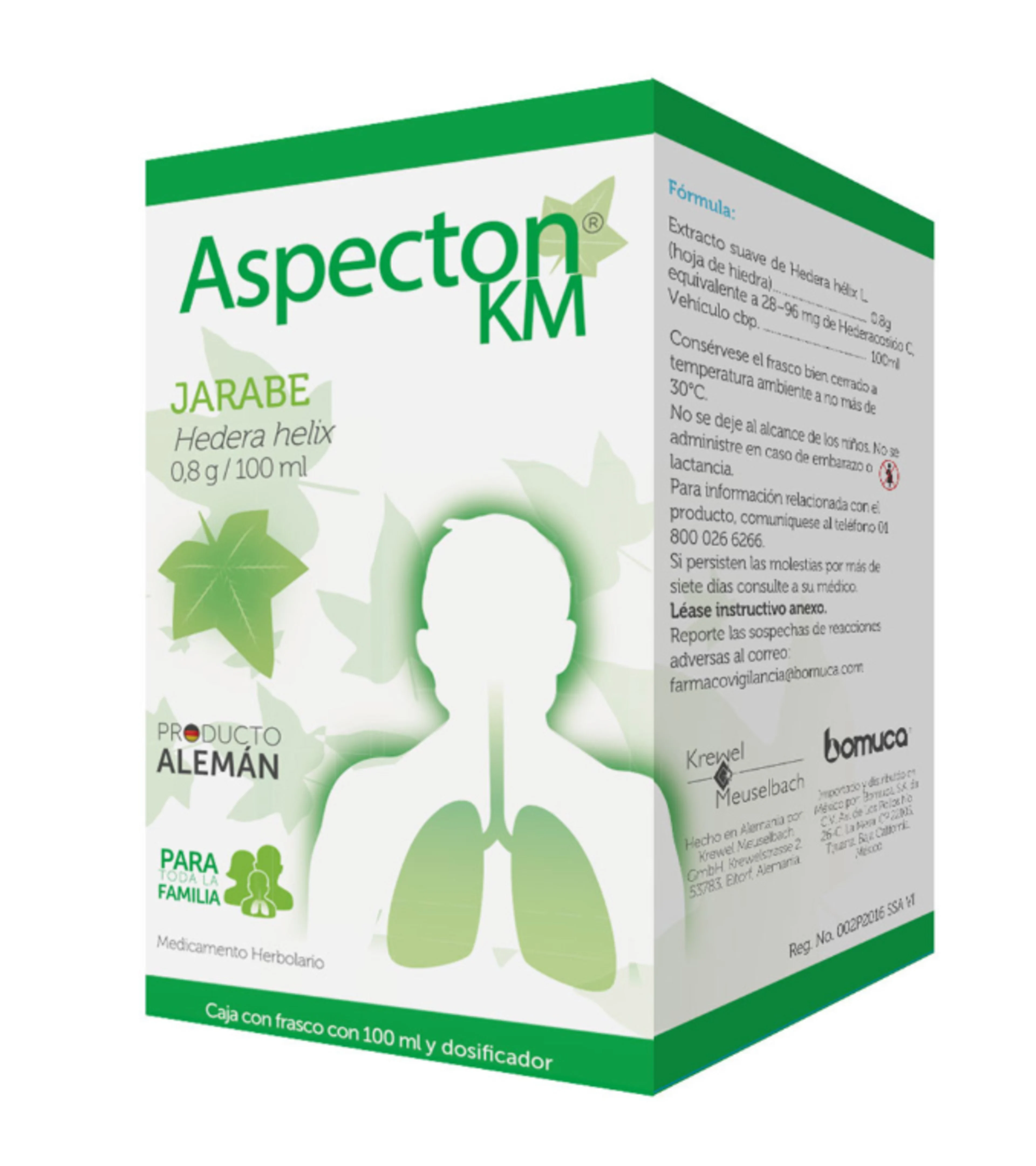 Aspecton km jarabe 0.8gr/100ml
