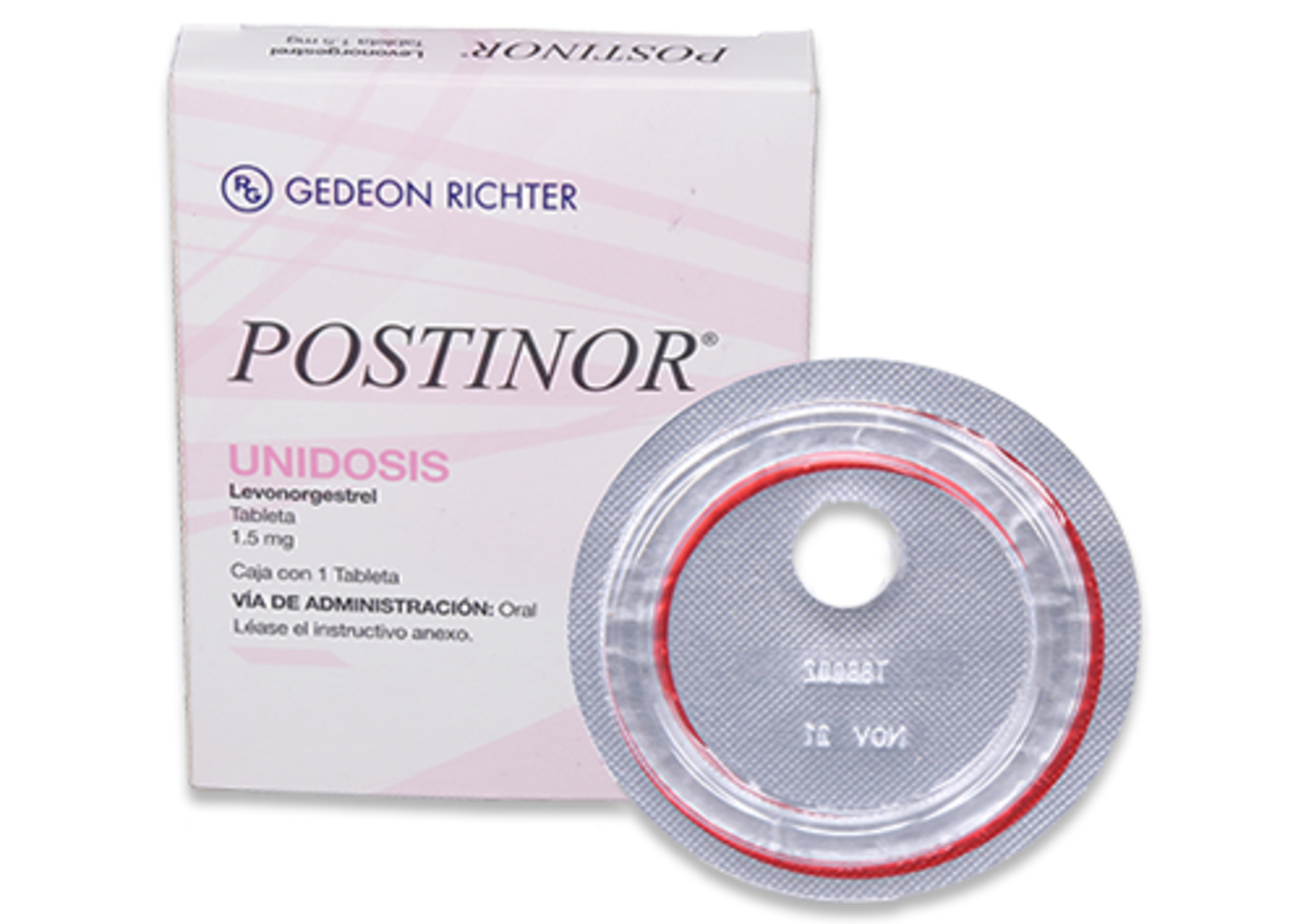 Postinor Unidosis 1.5 Mg Tableta Con 1