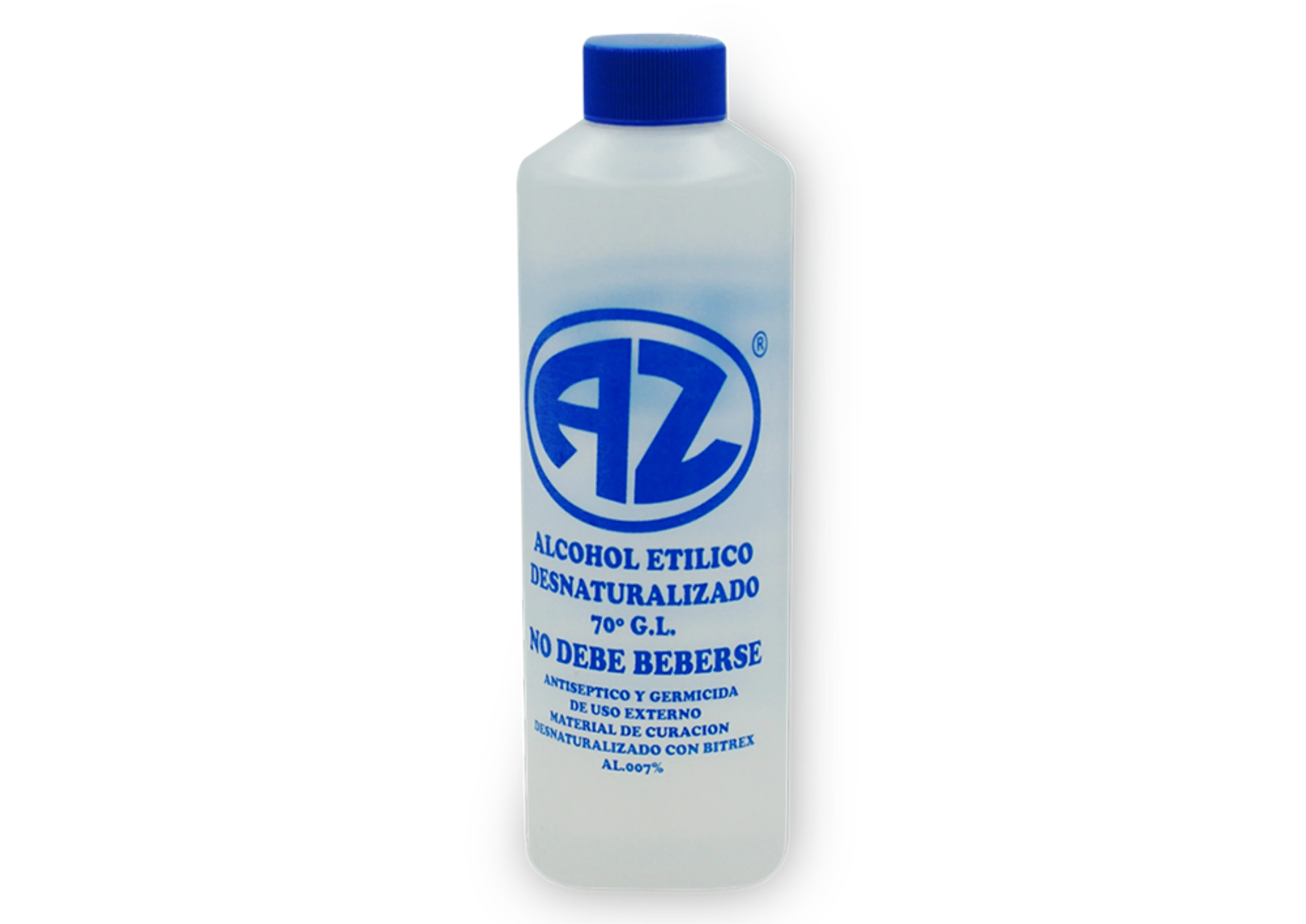 Alcohol etílico az desnaturalizado 70° azul 500 ml