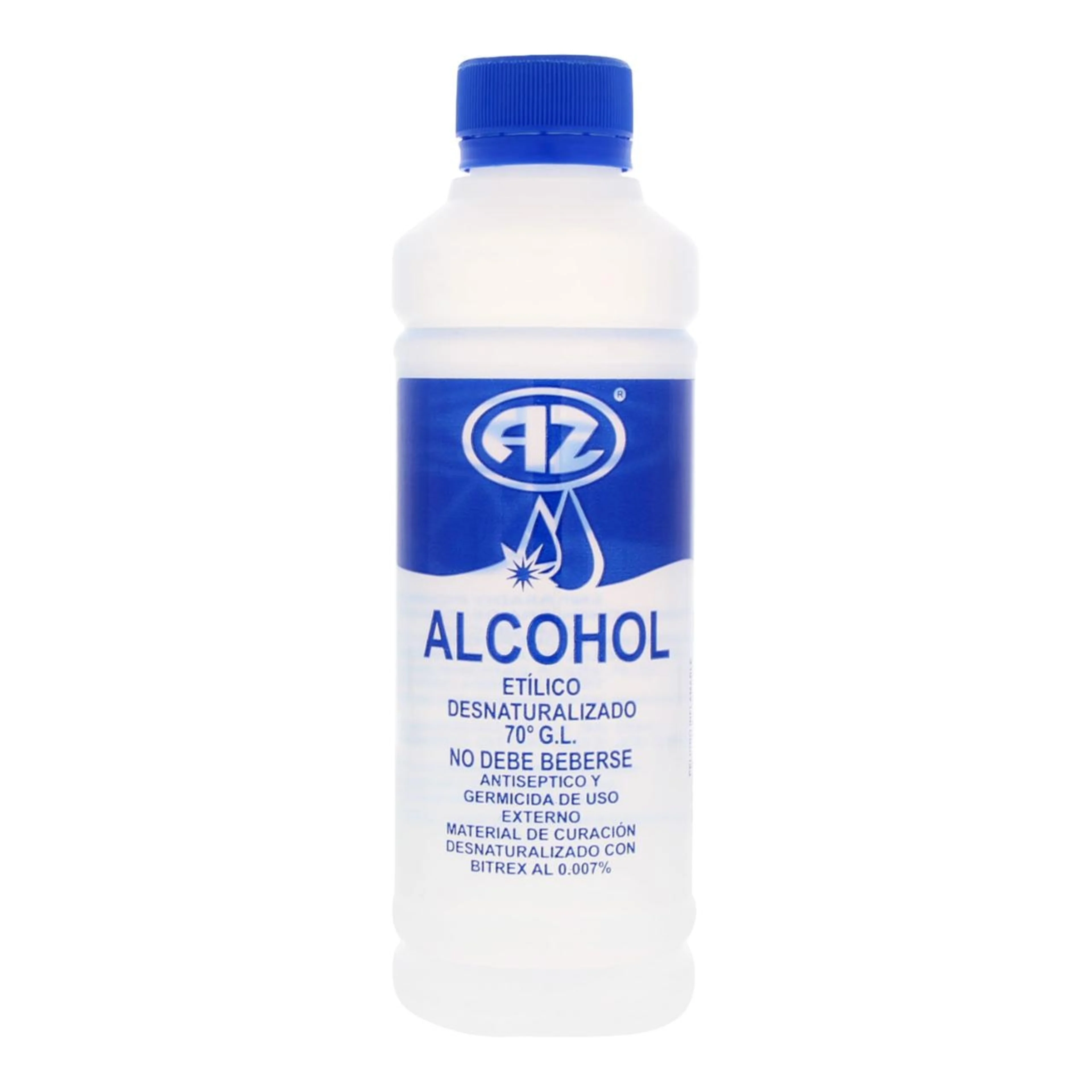 Alcohol etílico az desnaturalizado 70° azul 250 ml.