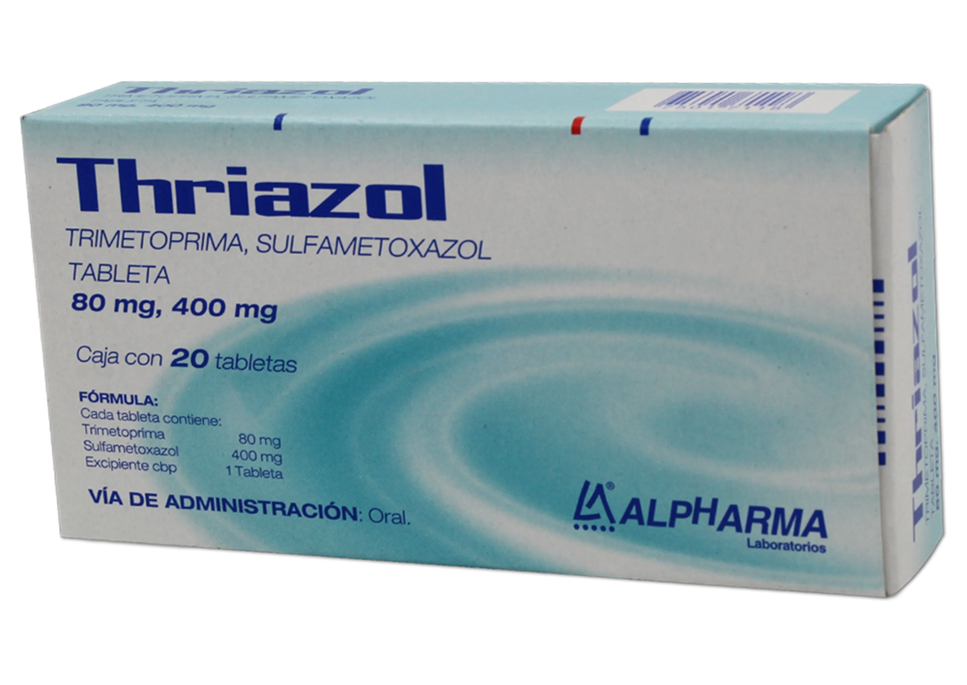 Thriazol Sulfametoxazol Trimetoprima 80/400 Mg Con 20 Tabletas 
