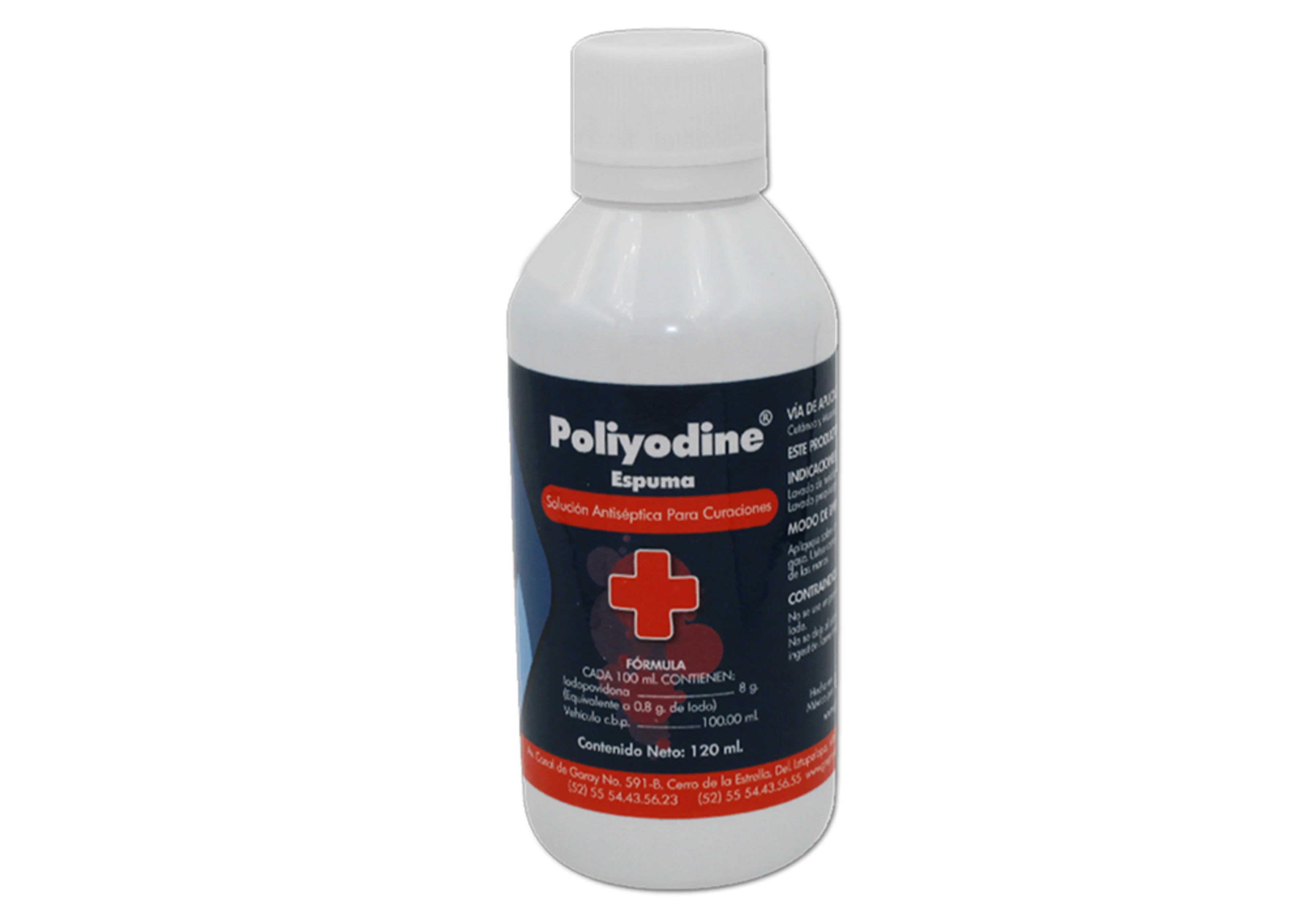 Poliyodine Espuma 8 % Con 120 Ml