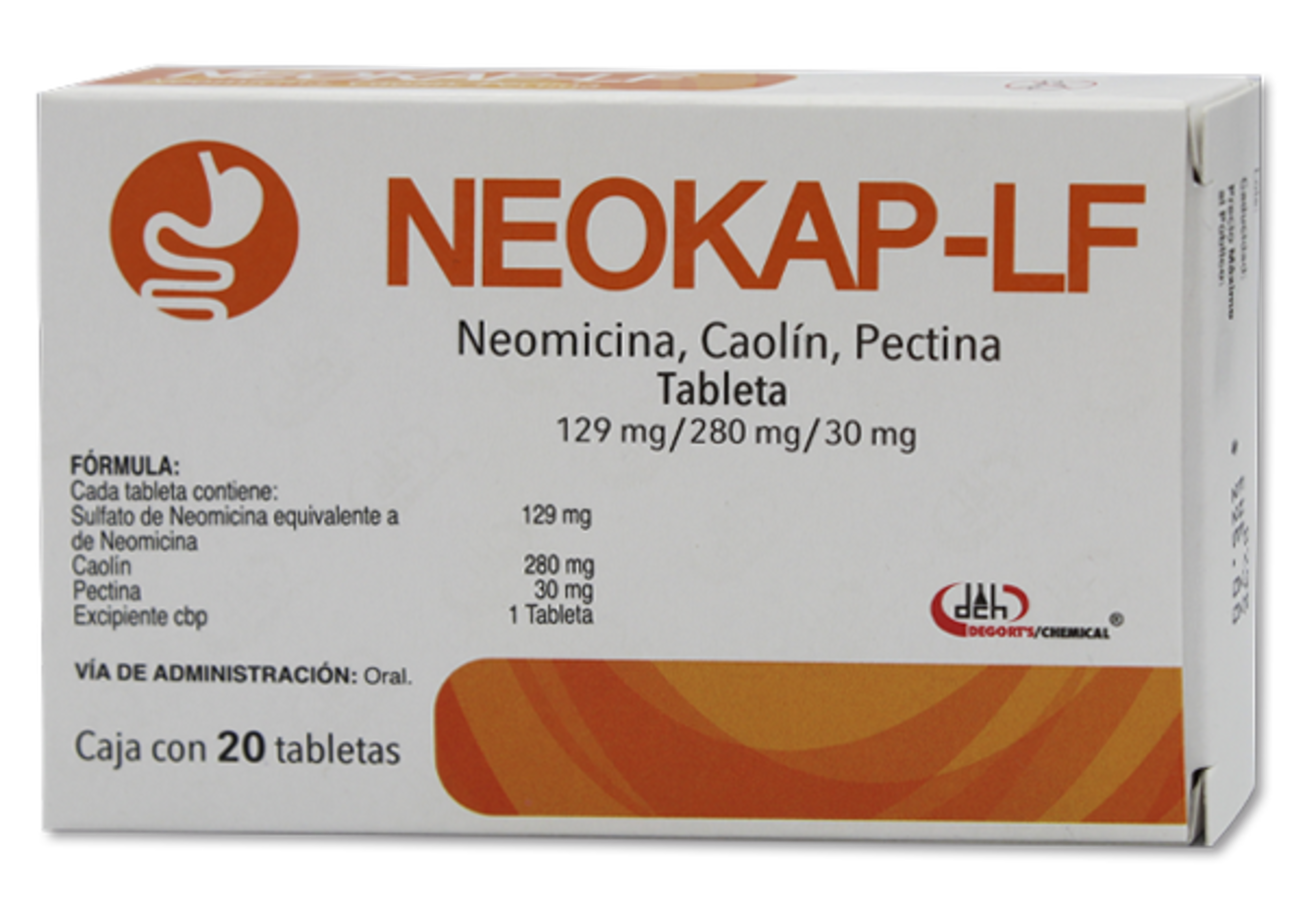 Neokap-Lf 129/280/30 Mg Con 20 Tabletas
