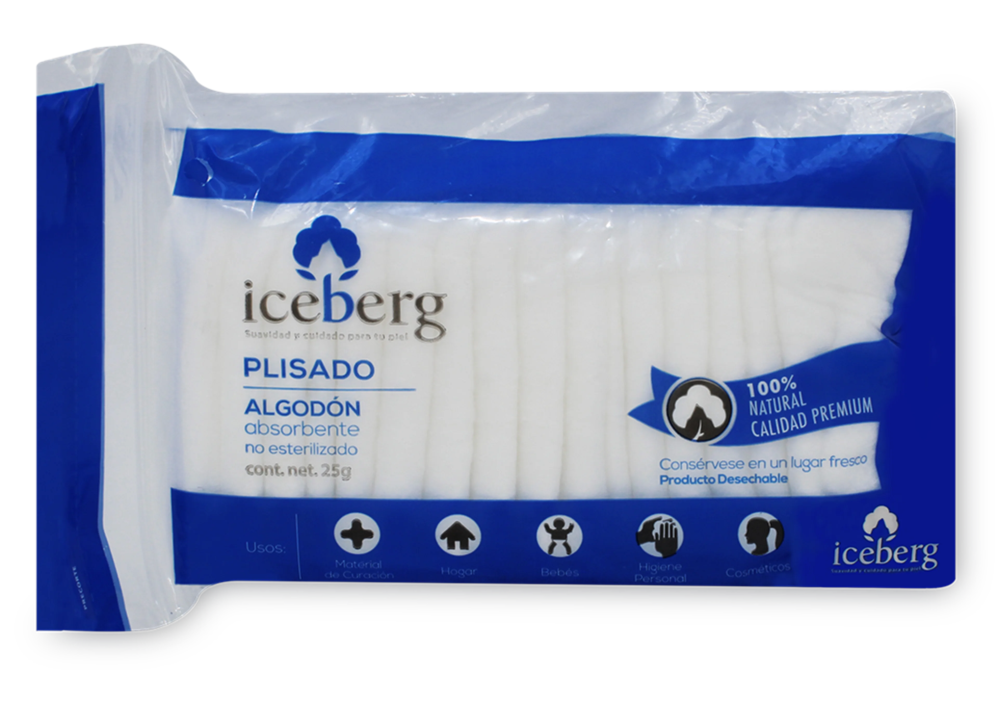 Algodon plisado iceberg 1 bolsa 25 g