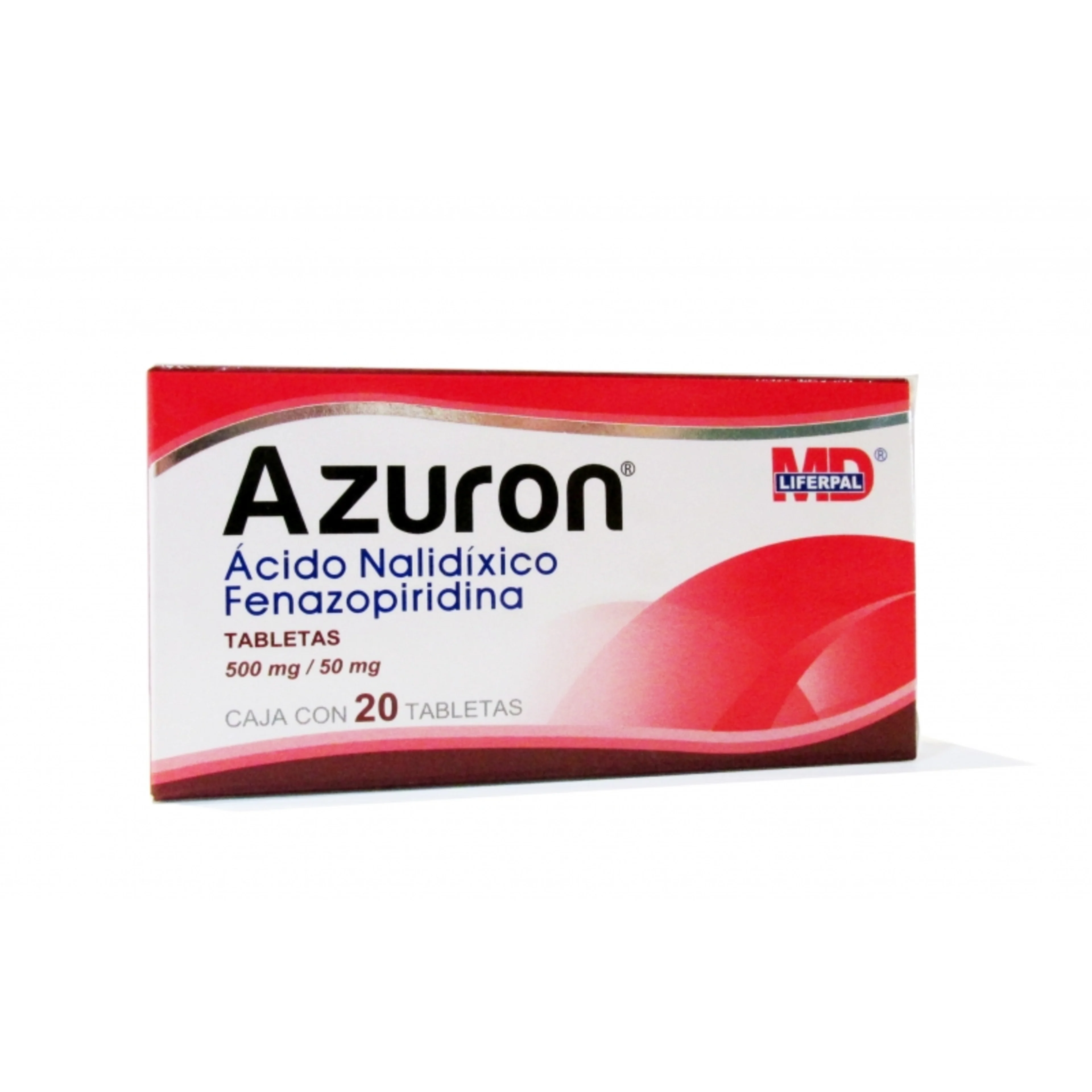 Azuron Ácido Nalidíxico Fenazopiridina 500/50 Mg Con 20 Tabletas