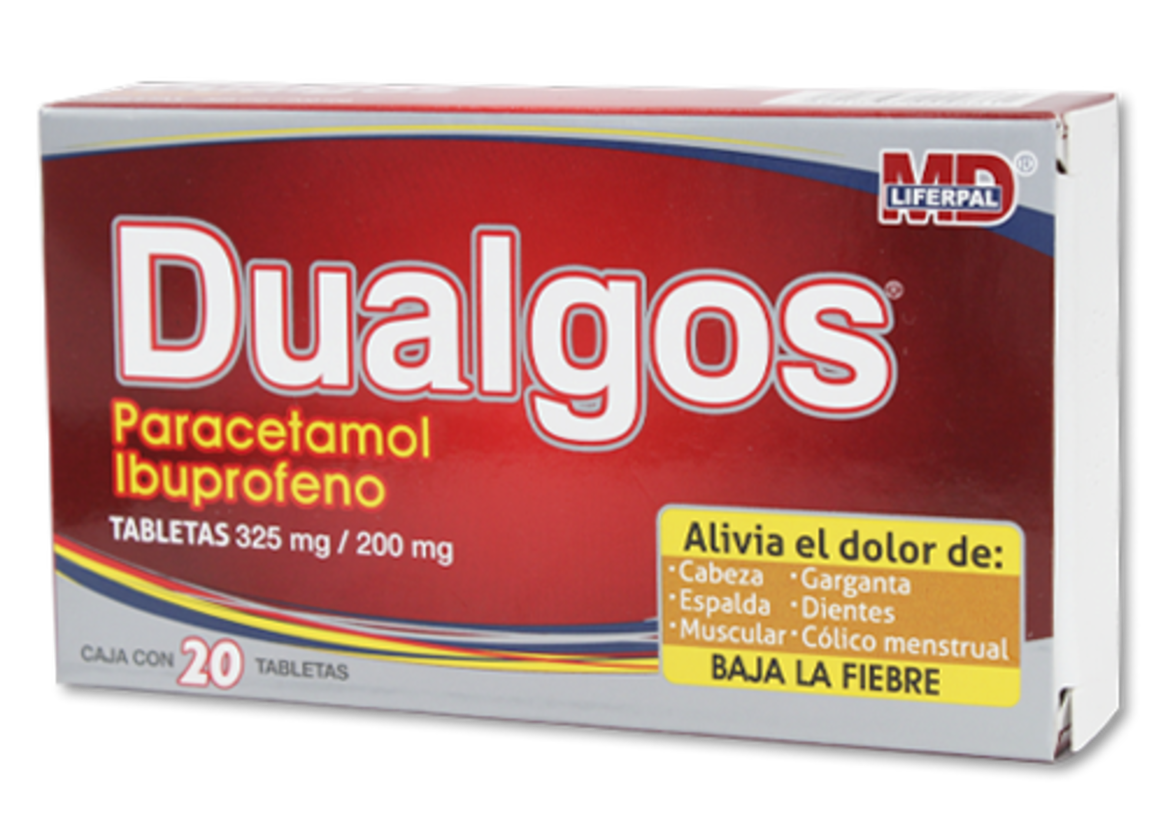 Dualgos 325/200 Mg Con 20 Tabletas