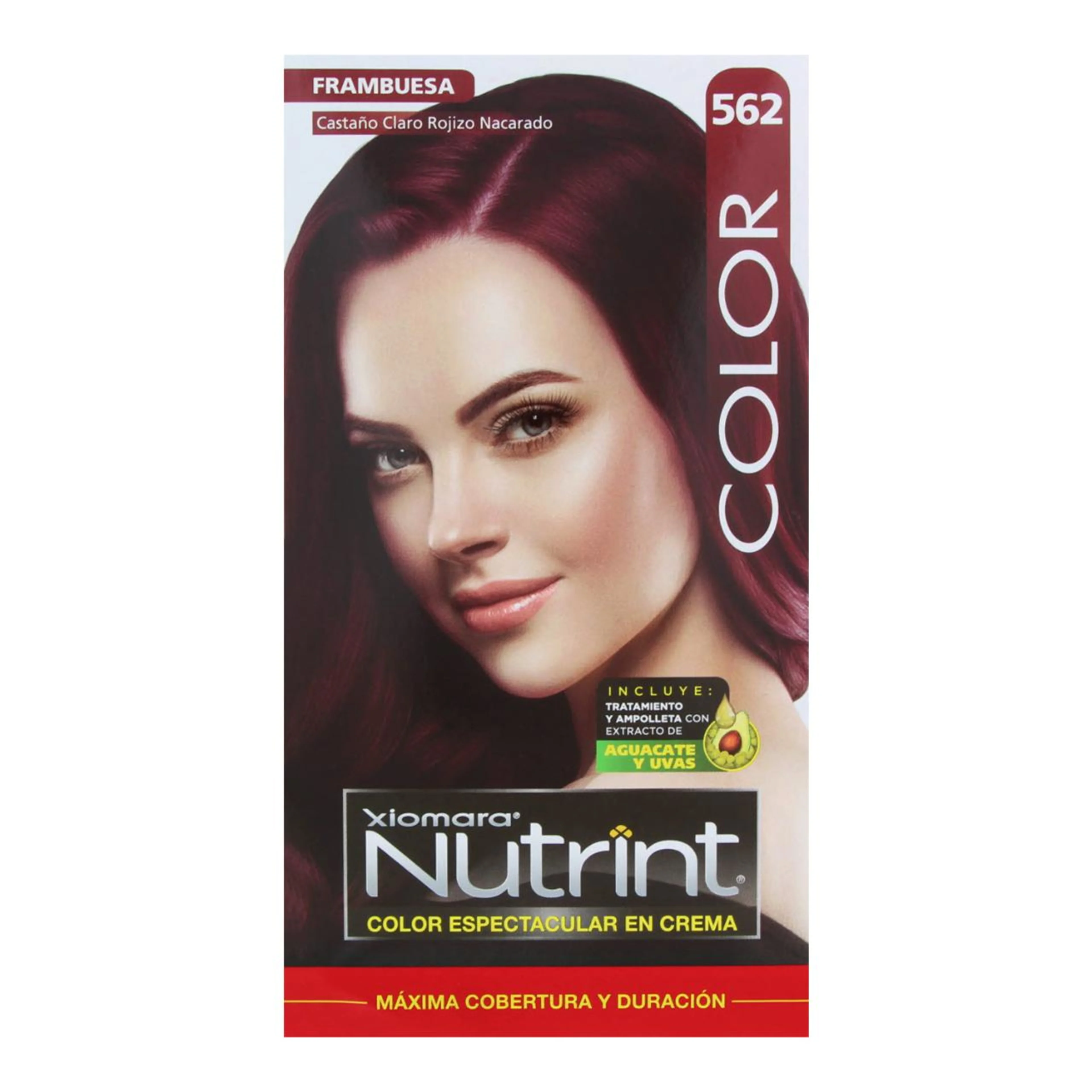 Tinte nutrint color espectacular en crema castaño claro rojizo nacarado (562) 6 pzas.