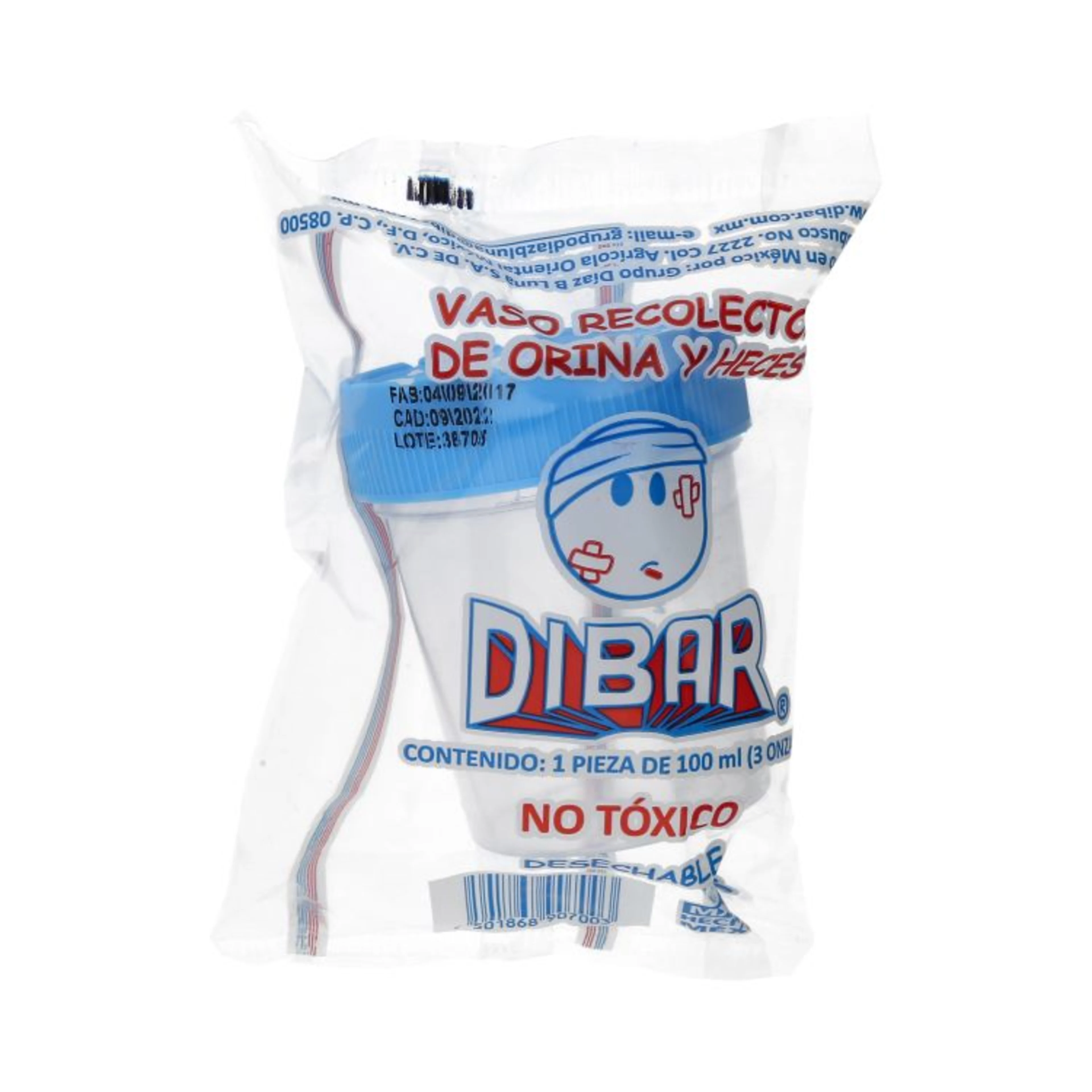 Vaso copro esteril dibar