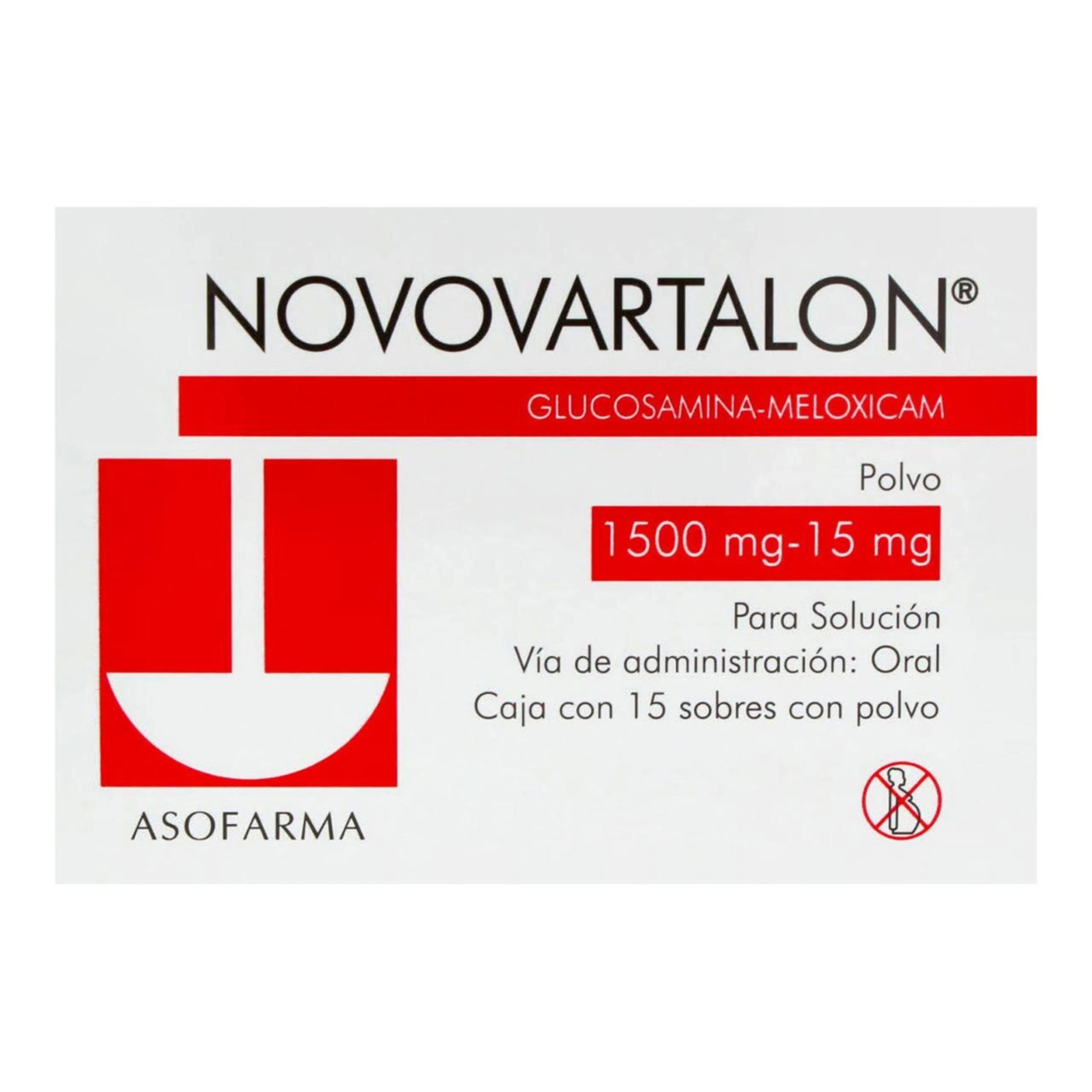 Novovartalon 1500/15 Mg Polvo Para Solución Con 15 Sobres