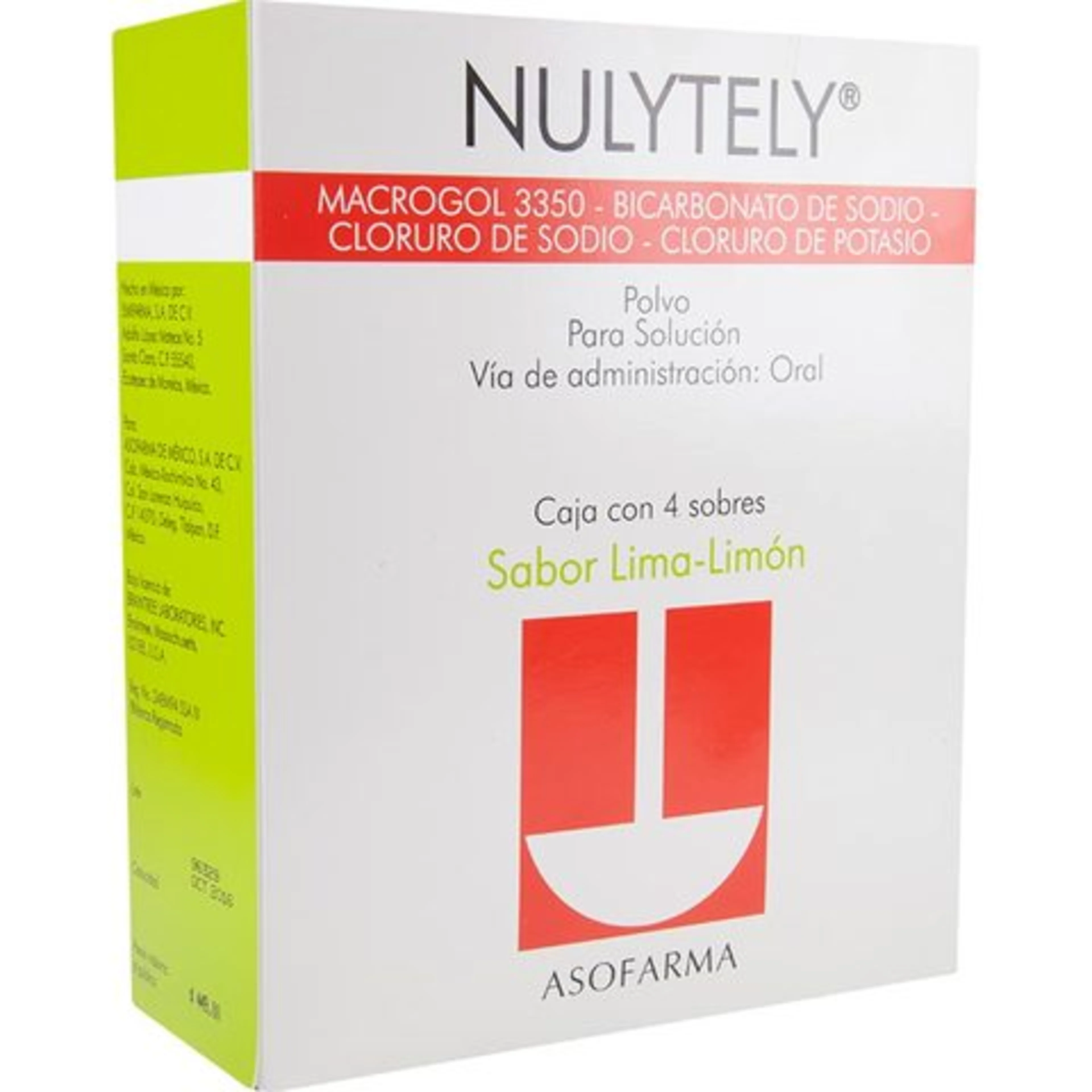 Nulytely Polvo Con 4 Sobres Sabor Lima-Limón