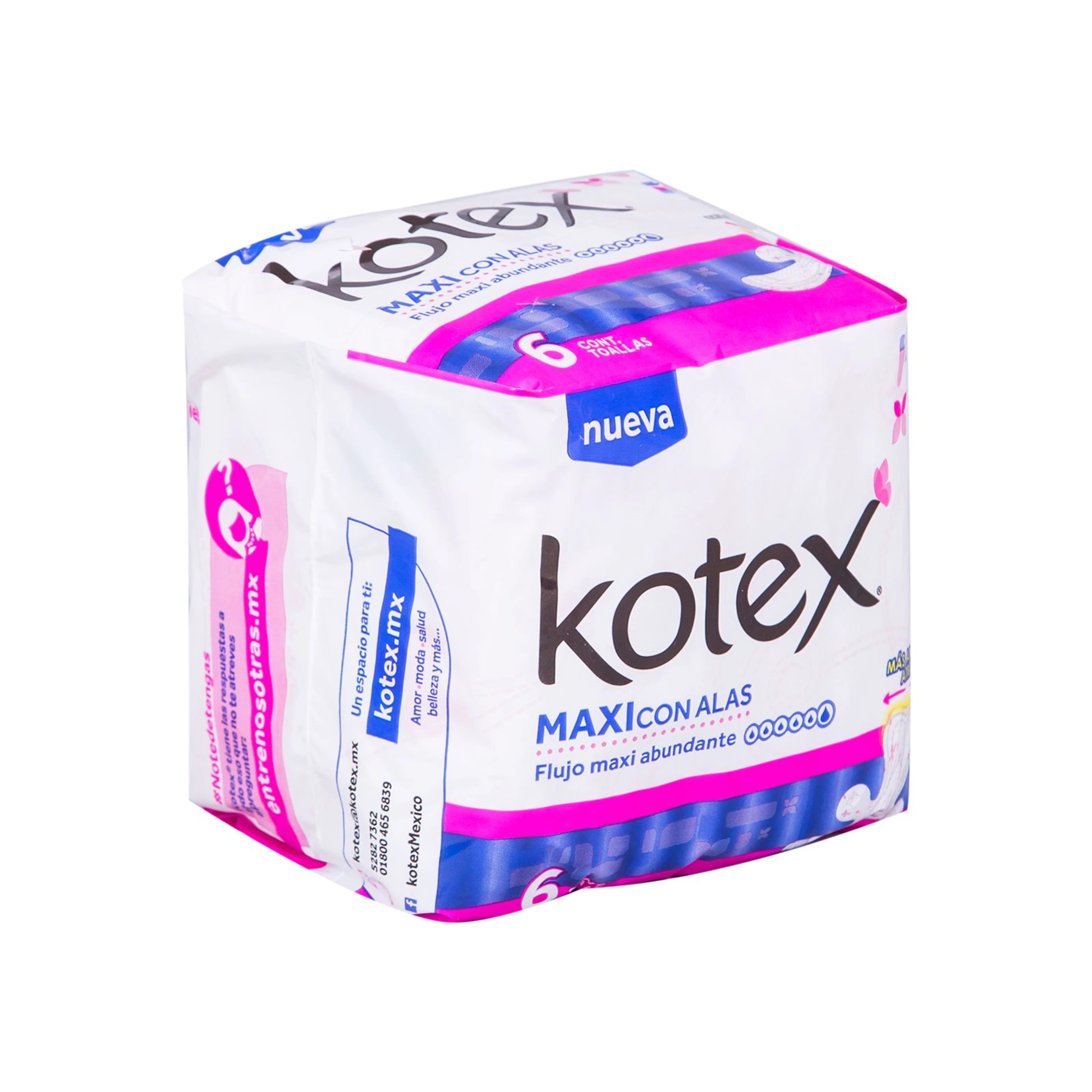 Toallas femeninas kotex maxi dia y noche con alas 6