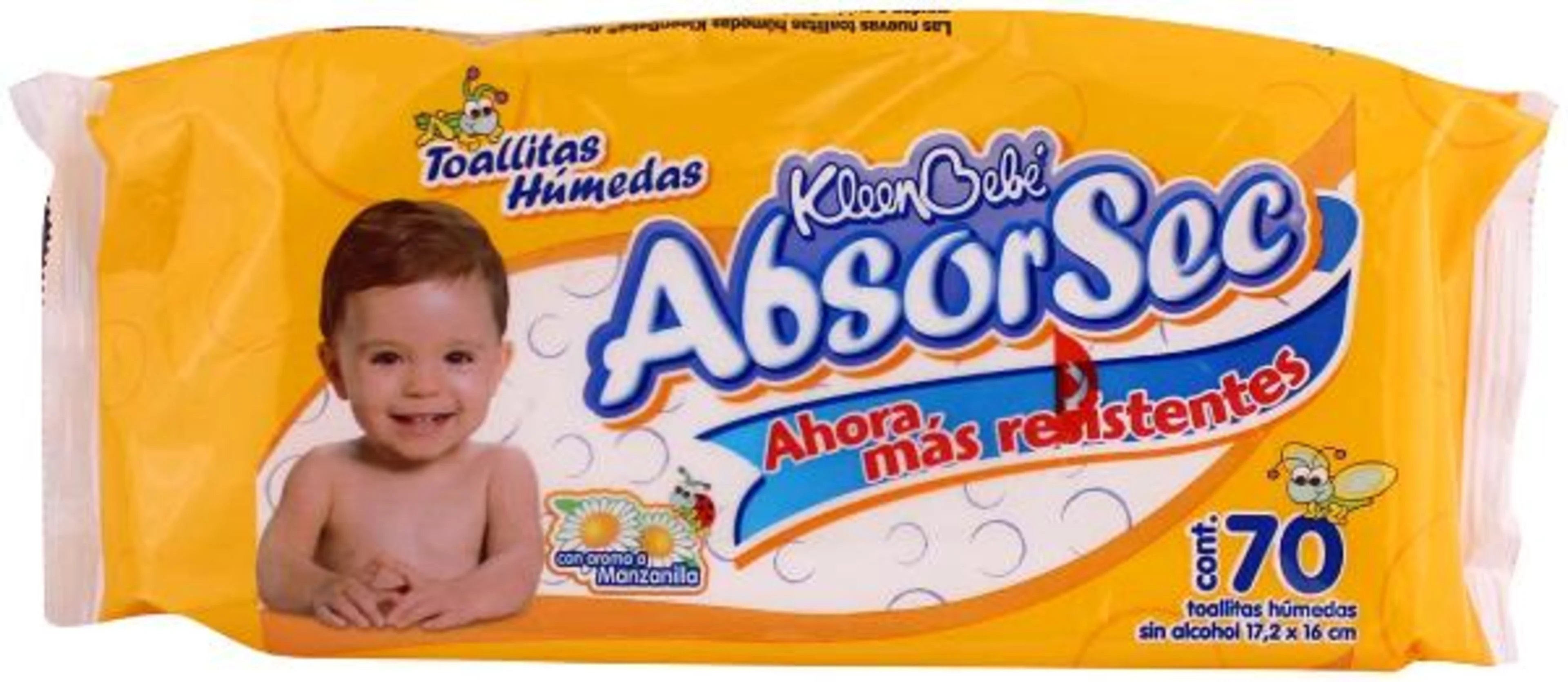 Kleen Bebé Absorsec Toallitas Húmedas Con 70 Piezas