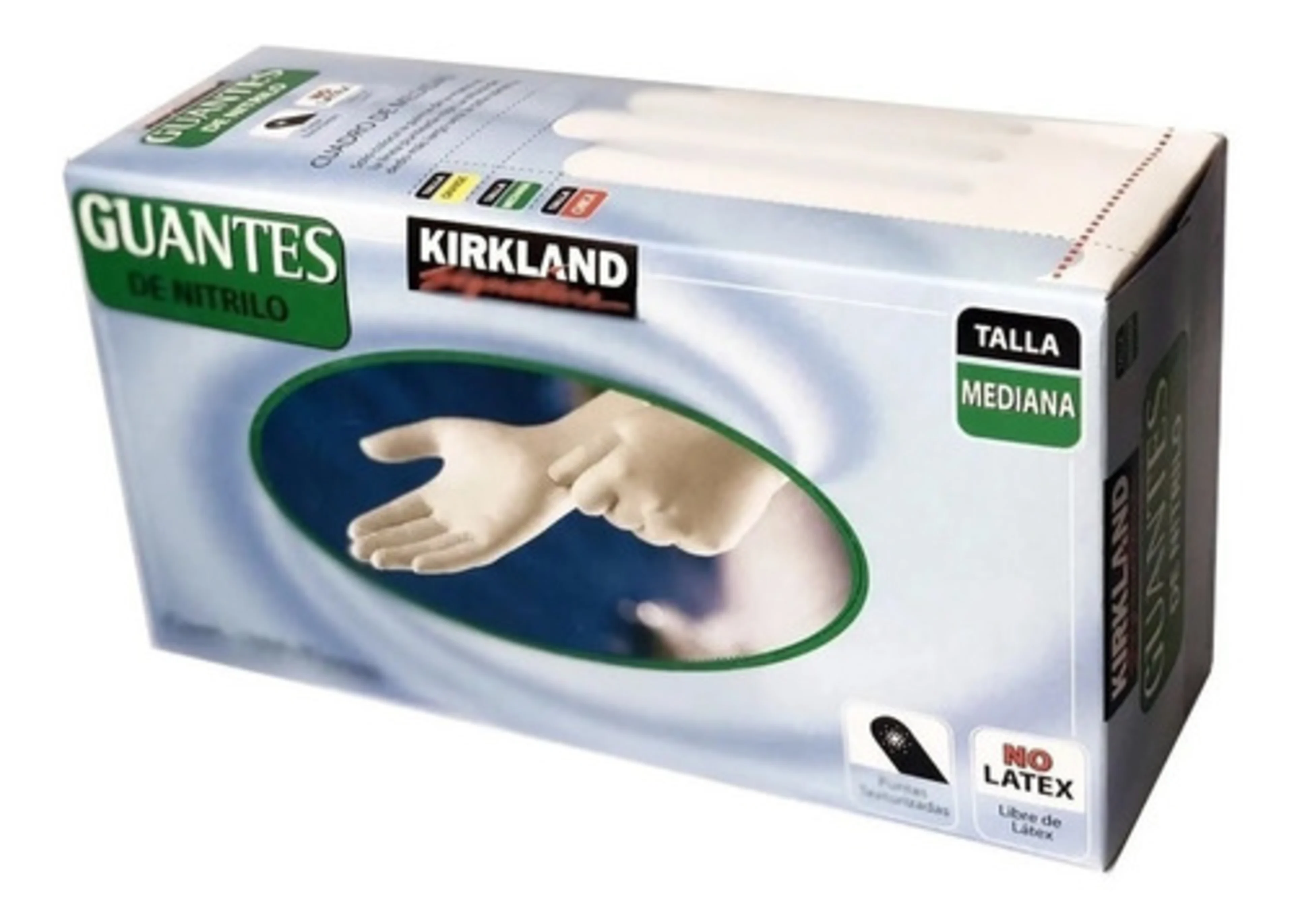 Kirkland Guantes De Nitrilo Blanco Talla Mediana 200 Piezas