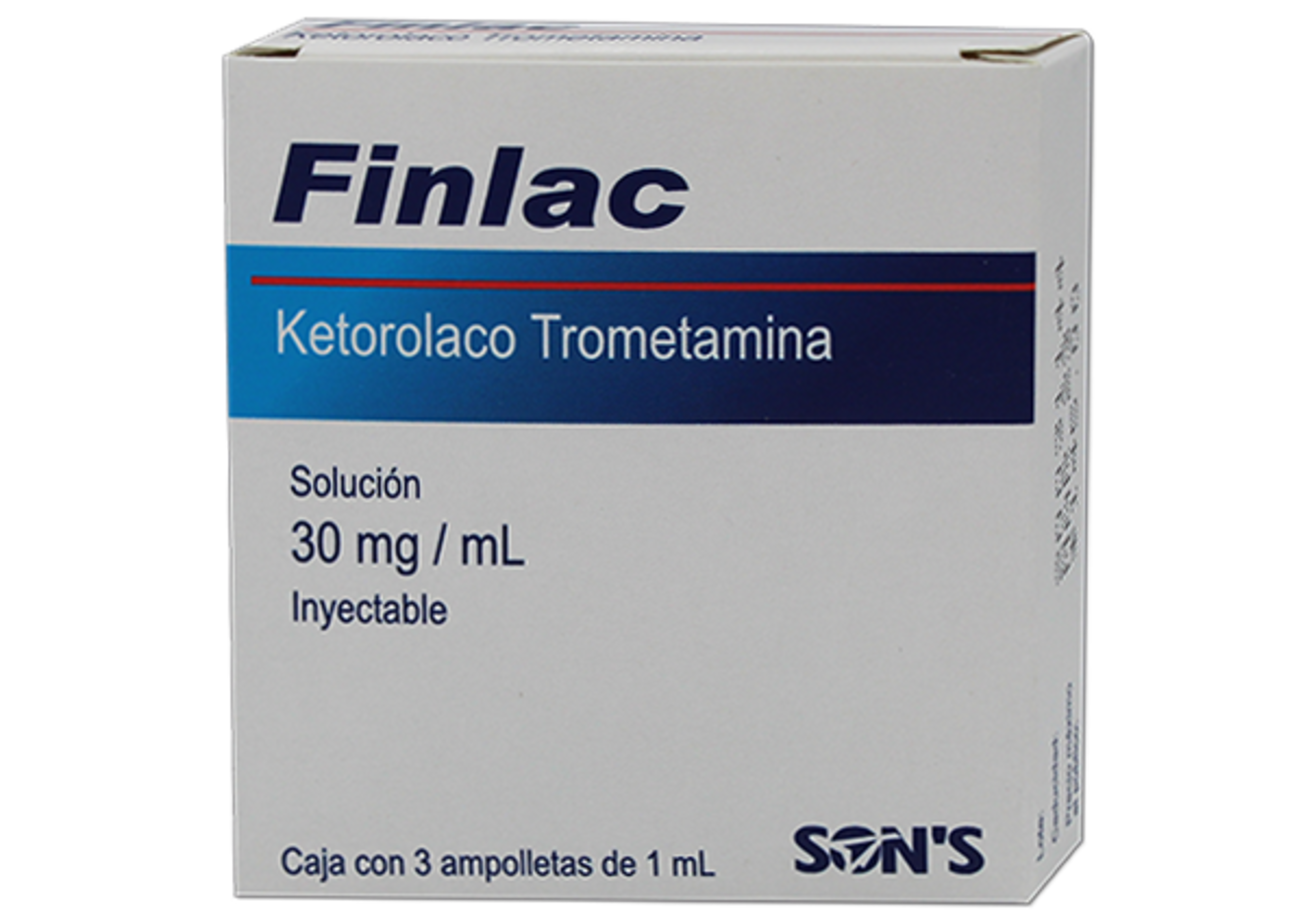 Finlac 30 Mg Solución Inyectable Con 3 Ampolletas