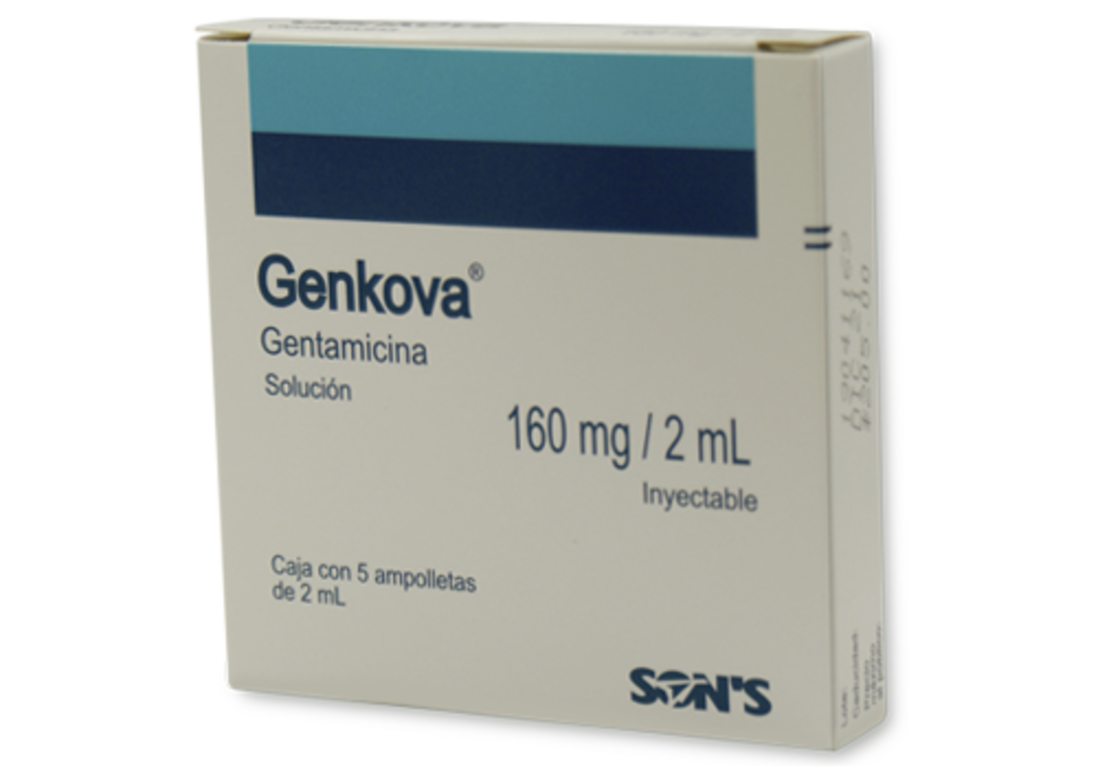 Genkova Gentamicina 160 Mg Con 5 Ampolleta