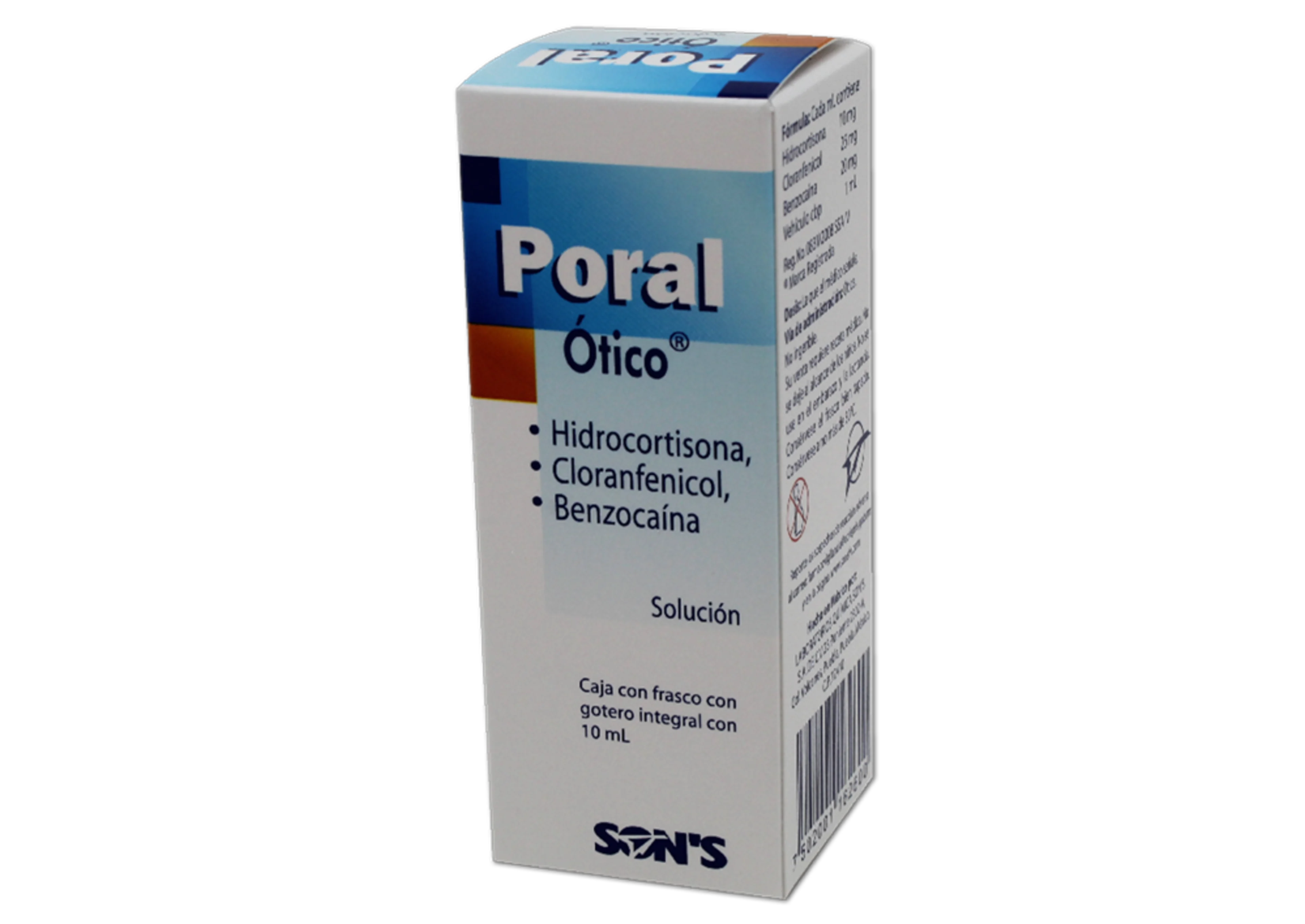 Poral 10/25/20 Mg Solución Ótica Con 10 Ml