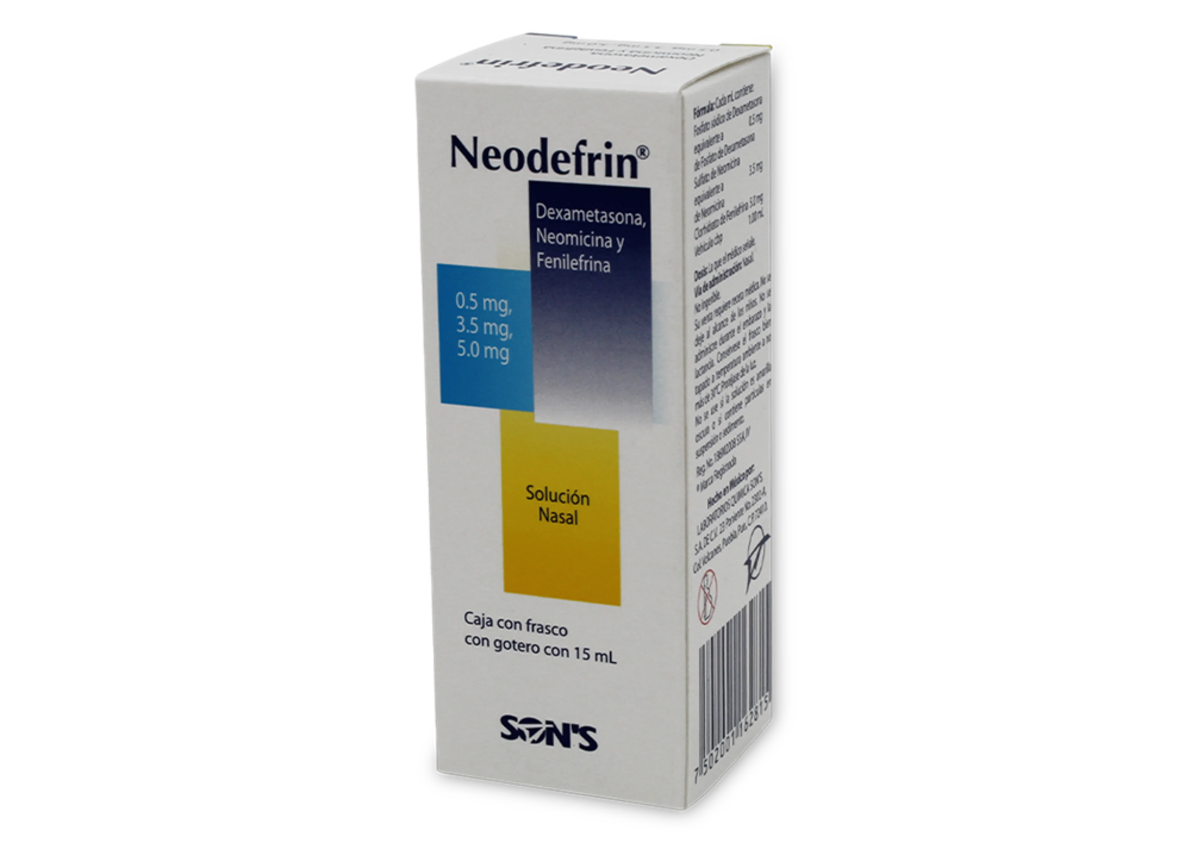 Neodefrin 0.5/3.5/5 Mg Solución Nasal 15 Ml