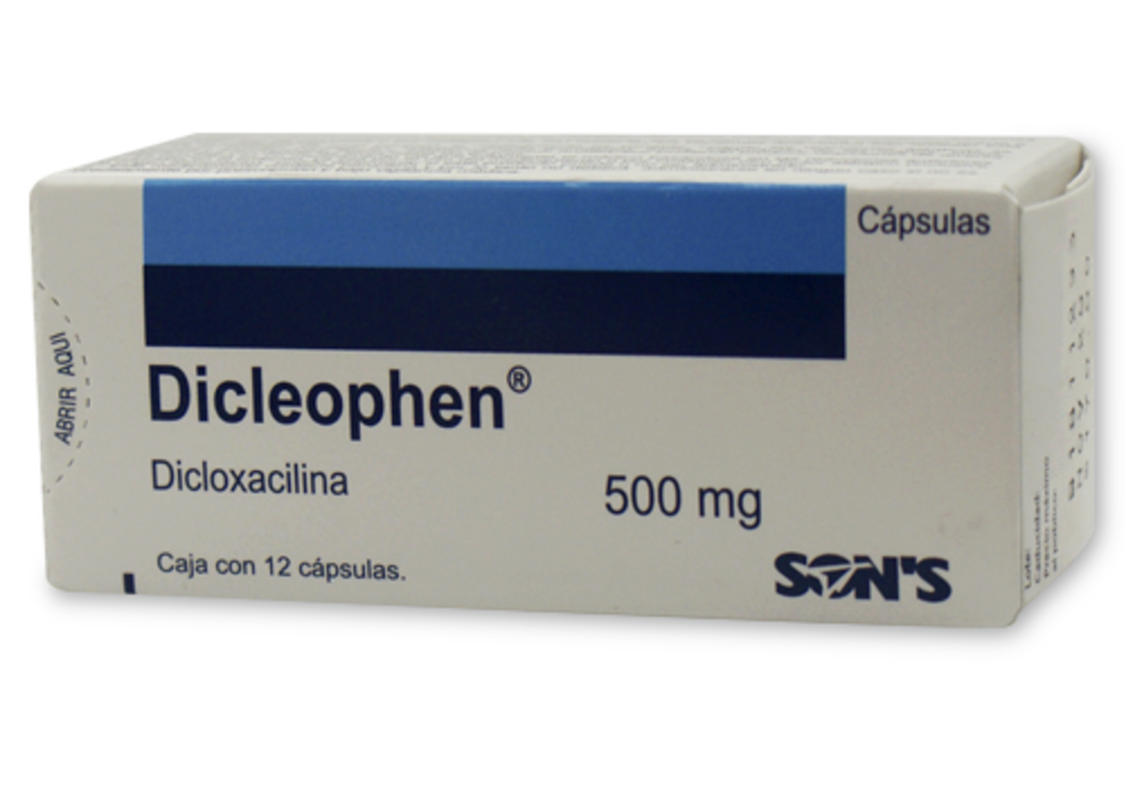 Dicleophen Dicloxacilina 500 Mg Con 12 Cápsulas