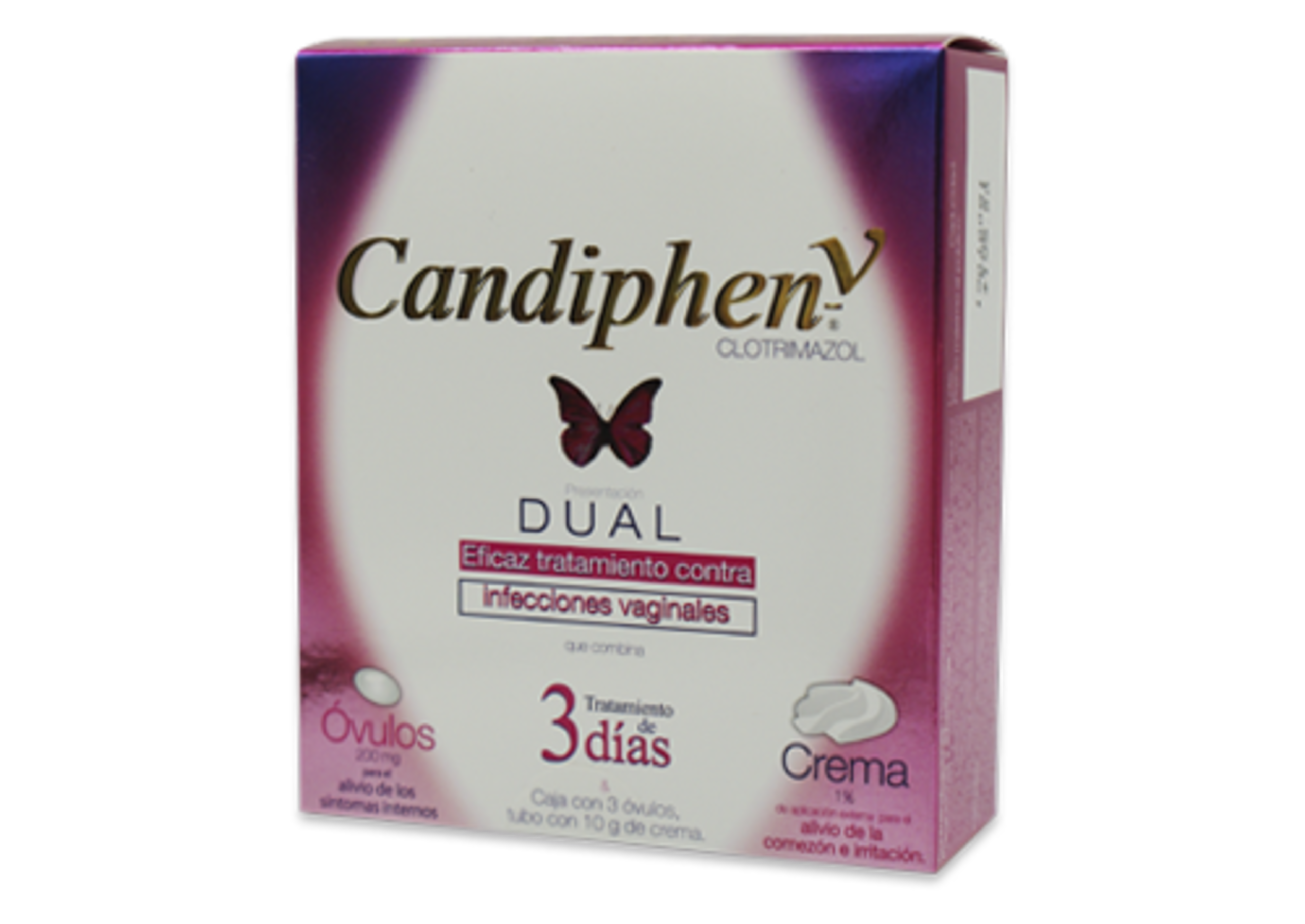 Candiphen V Dual 1% Con Crema 10 G Y 2 Óvulos