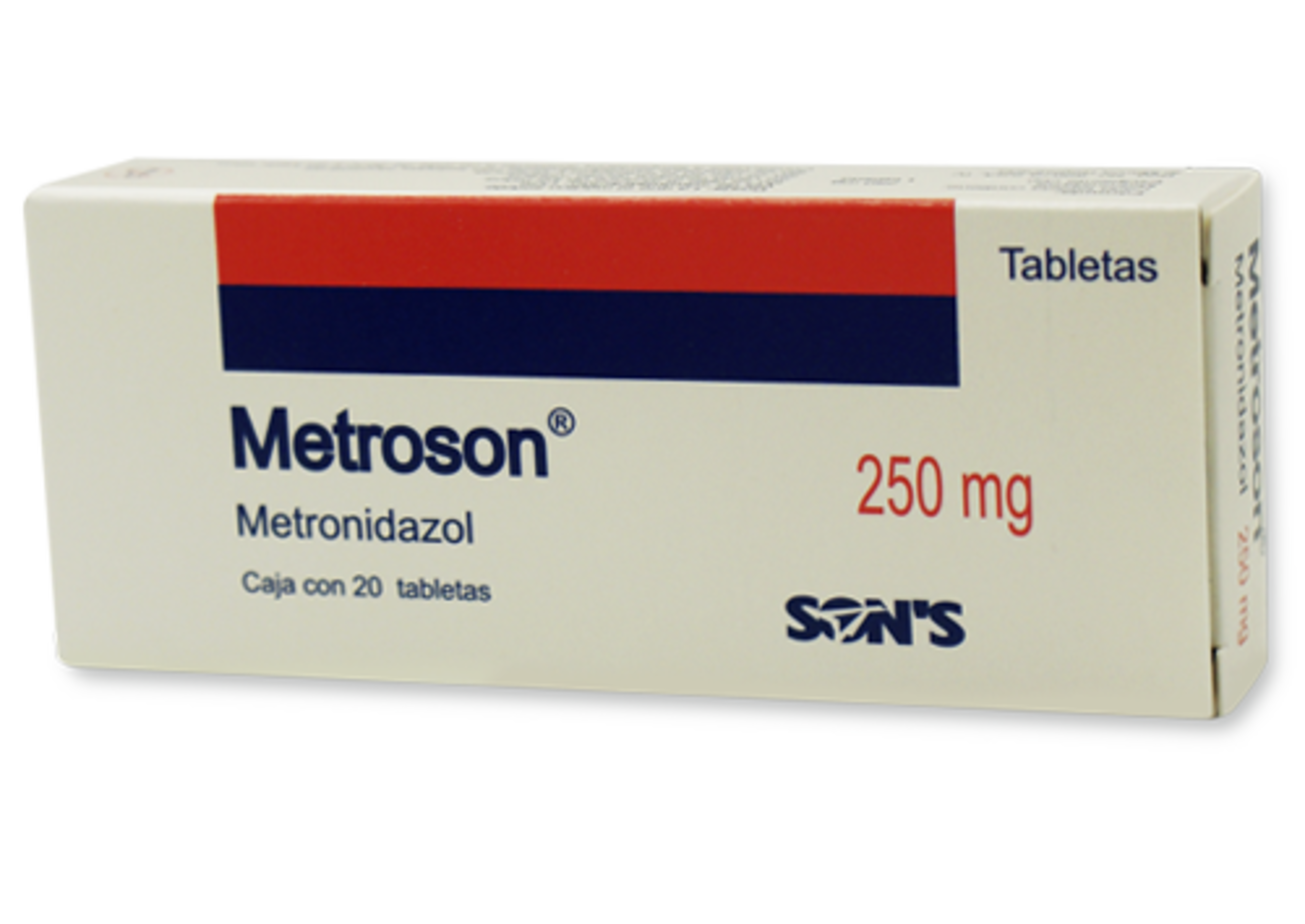 Metroson Metronidazol 250 Mg Con 20 Tabletas