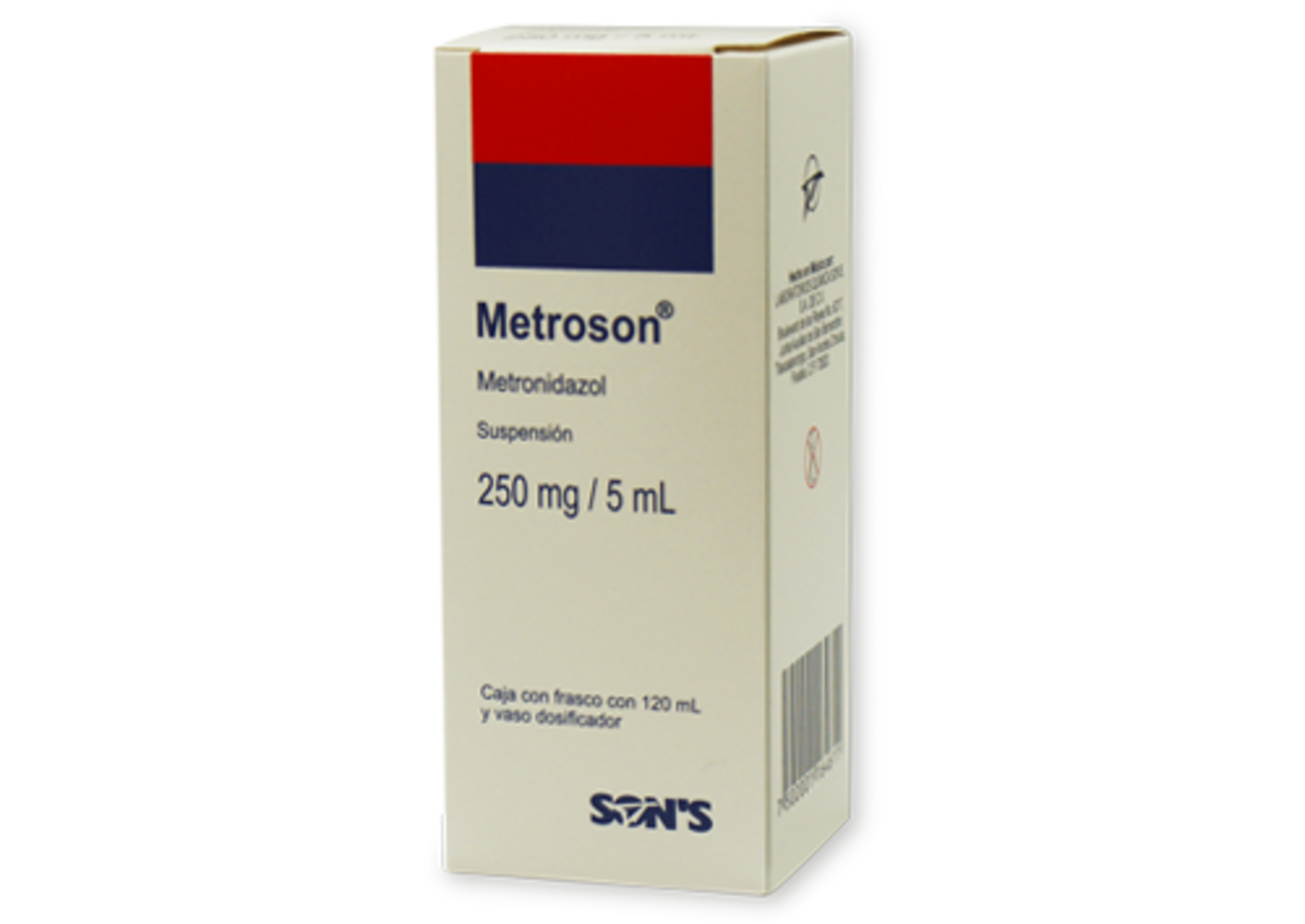 Metroson Metronidazol 250 Mg Suspensión Con 120 Ml