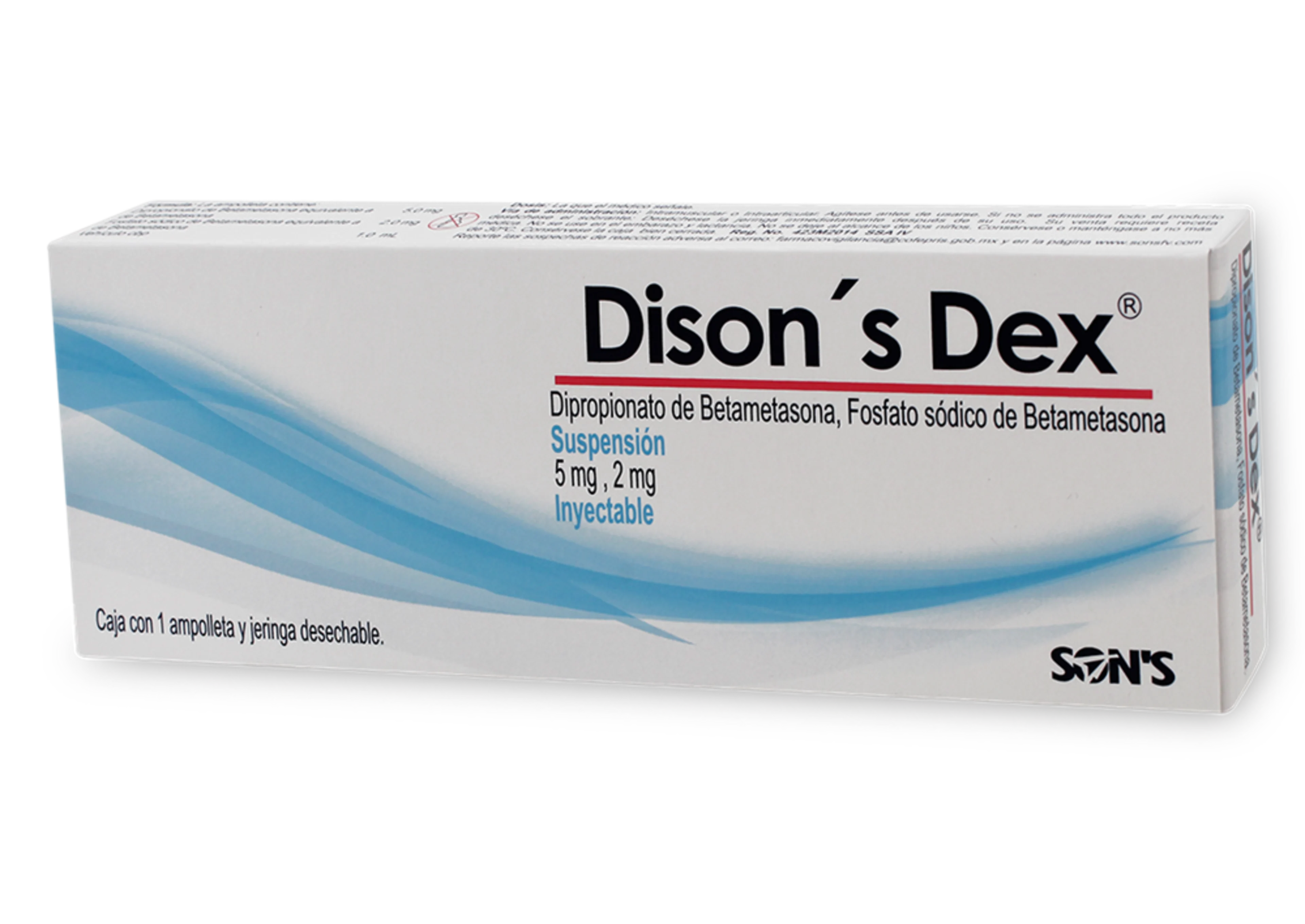 Disons Dex 5/2 Mg Suspensión Inyectable 1 Ampolleta