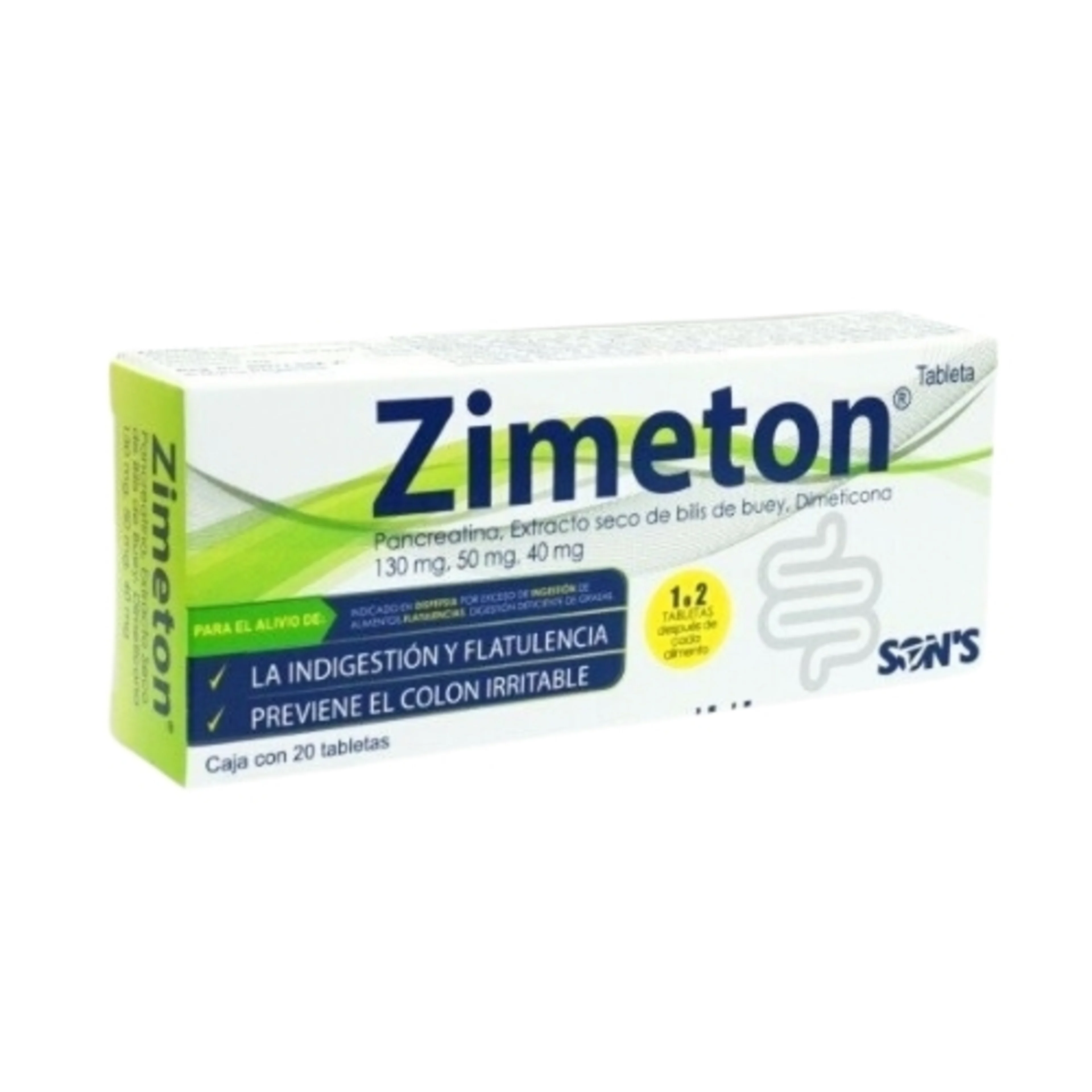 Zimeton 130/50/40 Mg Con 20 Tabletas