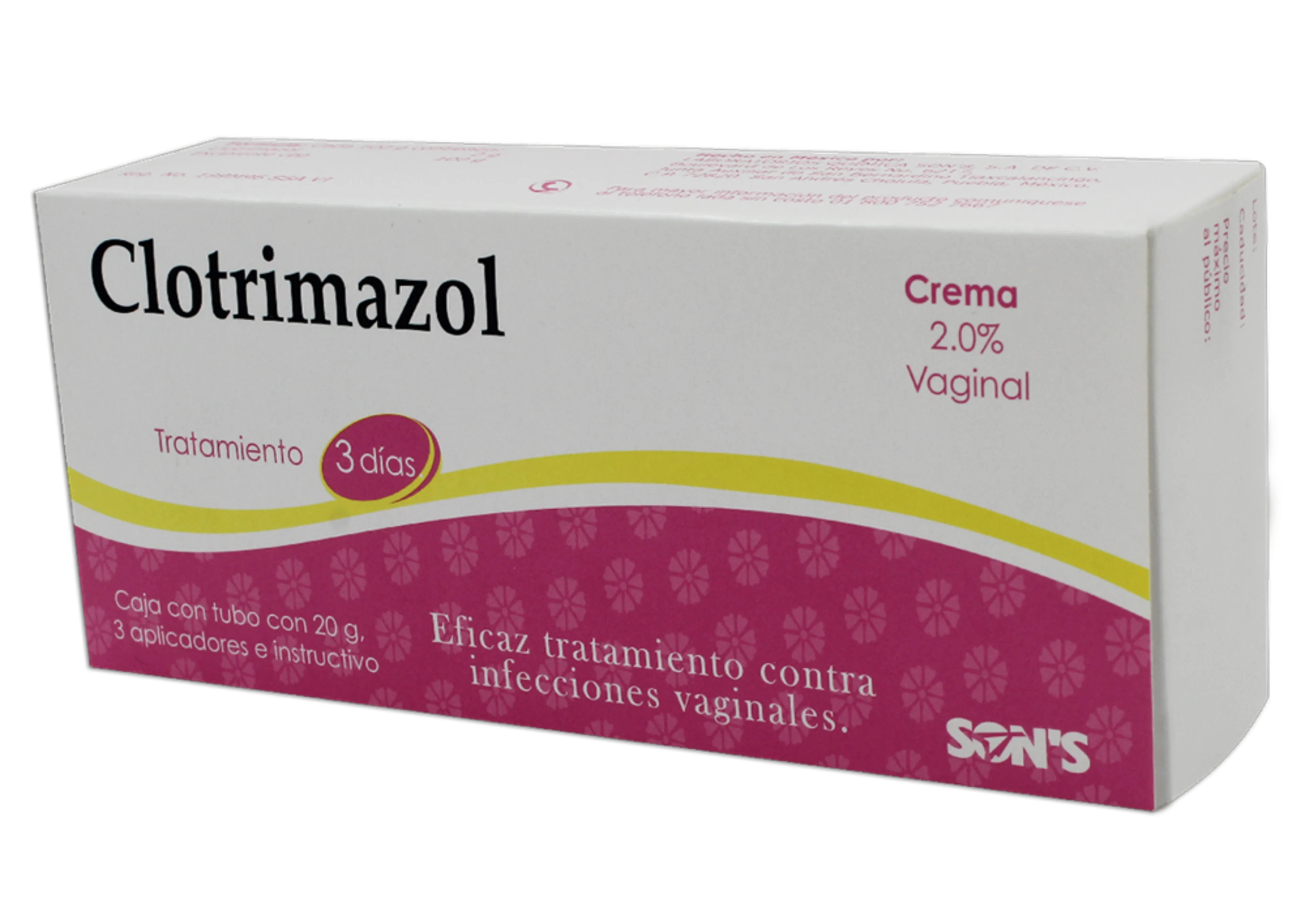 Clotrimazol 2% Con 20 G De Crema Vaginal