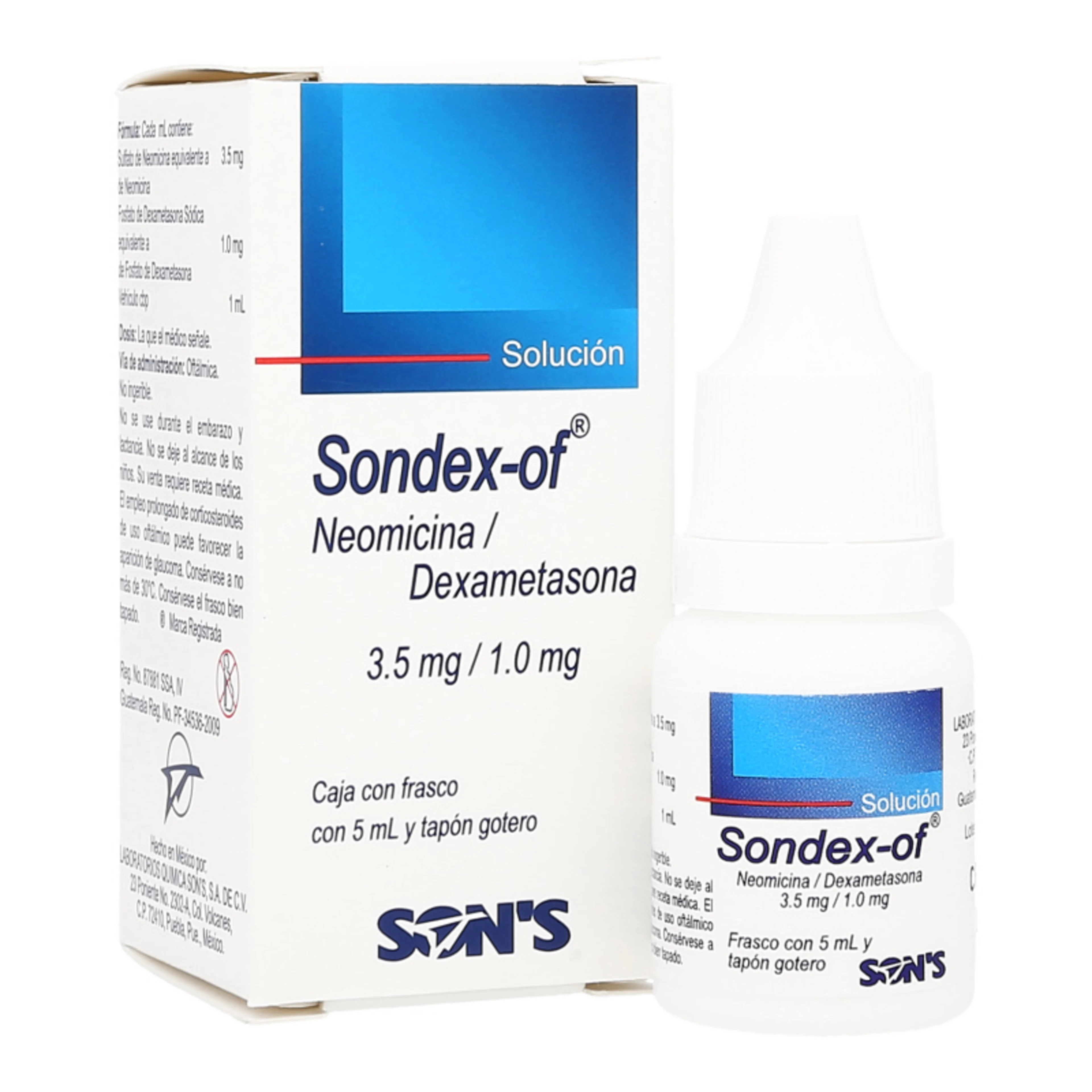 Sondex-Of 3.5/1 Mg Solución Gotas Con 5 Ml