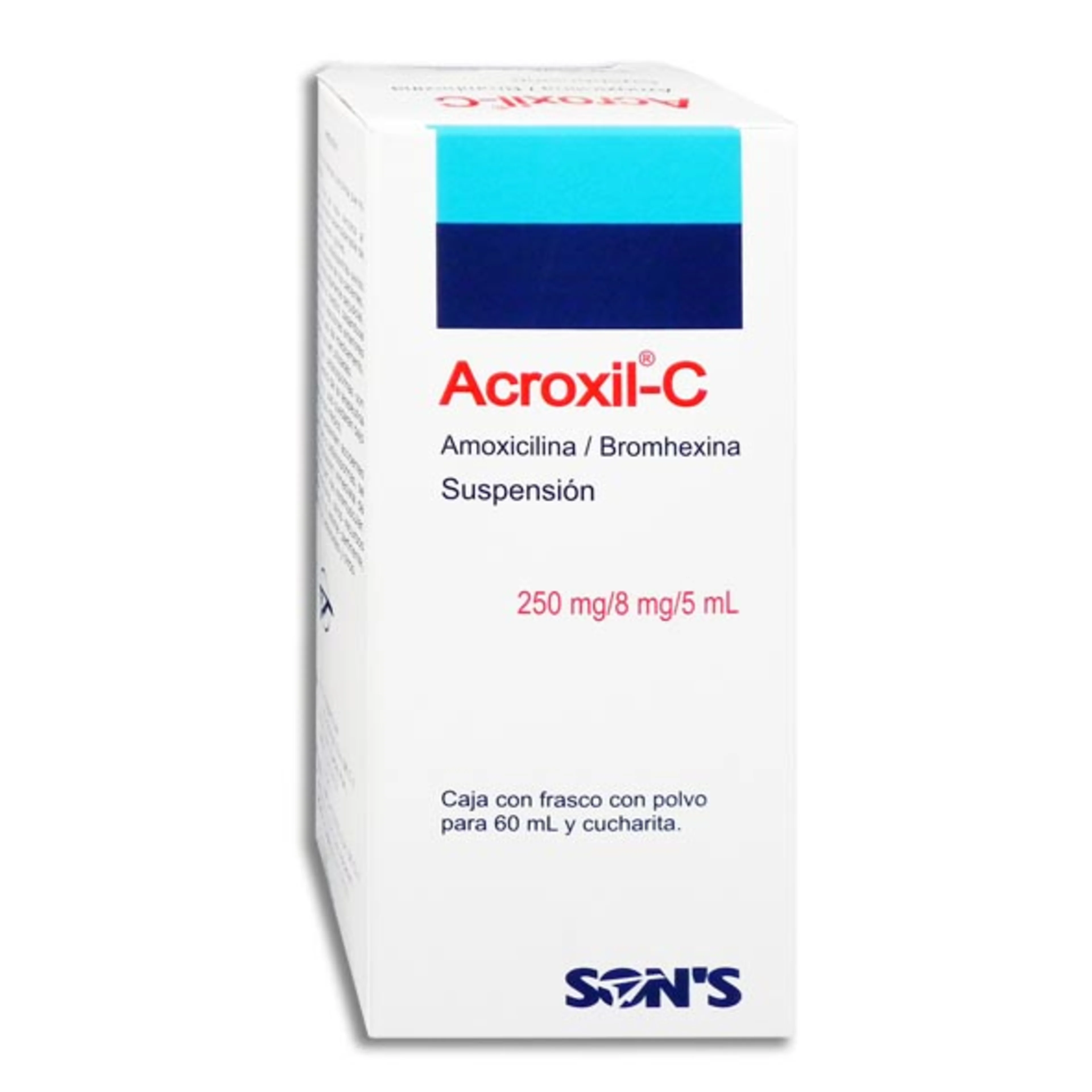 Acroxil-C Amoxicilina Bromhexina 250/8 Mg Suspensión Con 60 Ml