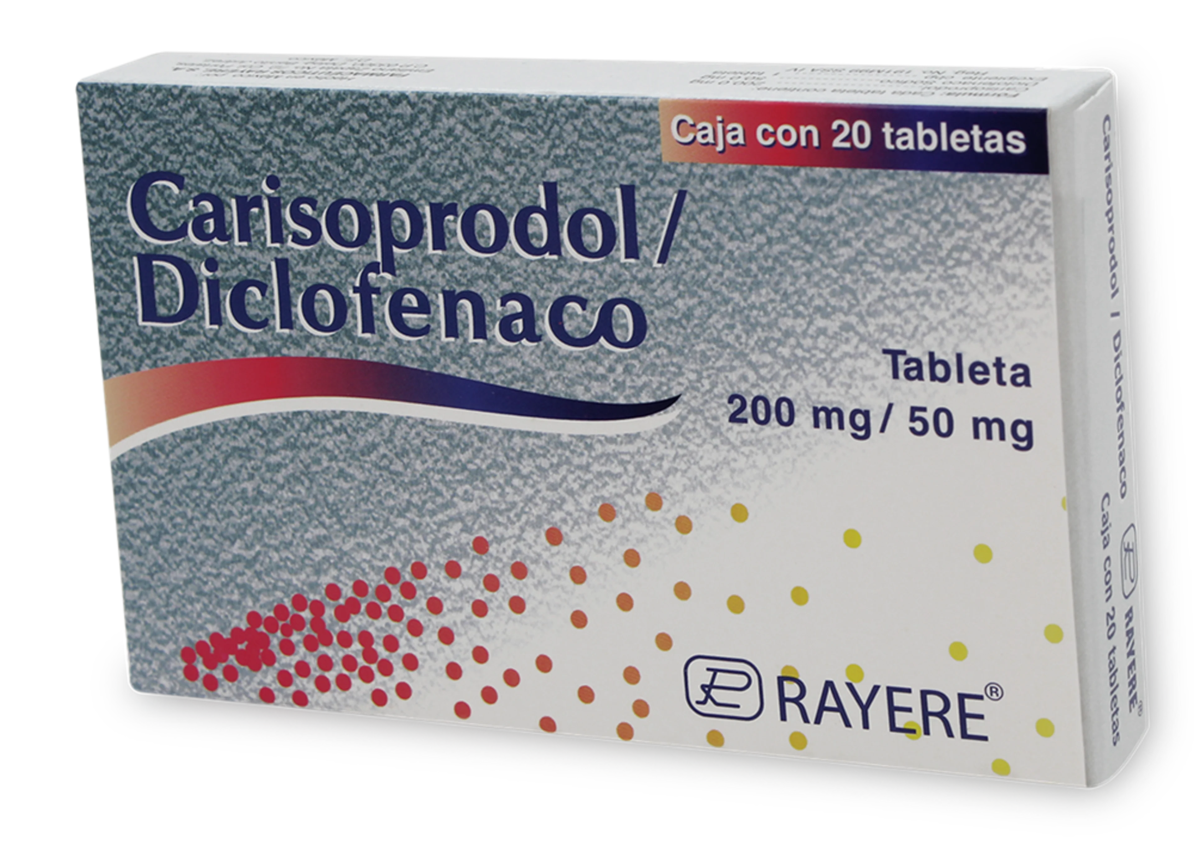 Carisoprodol, Diclofenaco 200/50 Mg Con 20 Tabletas