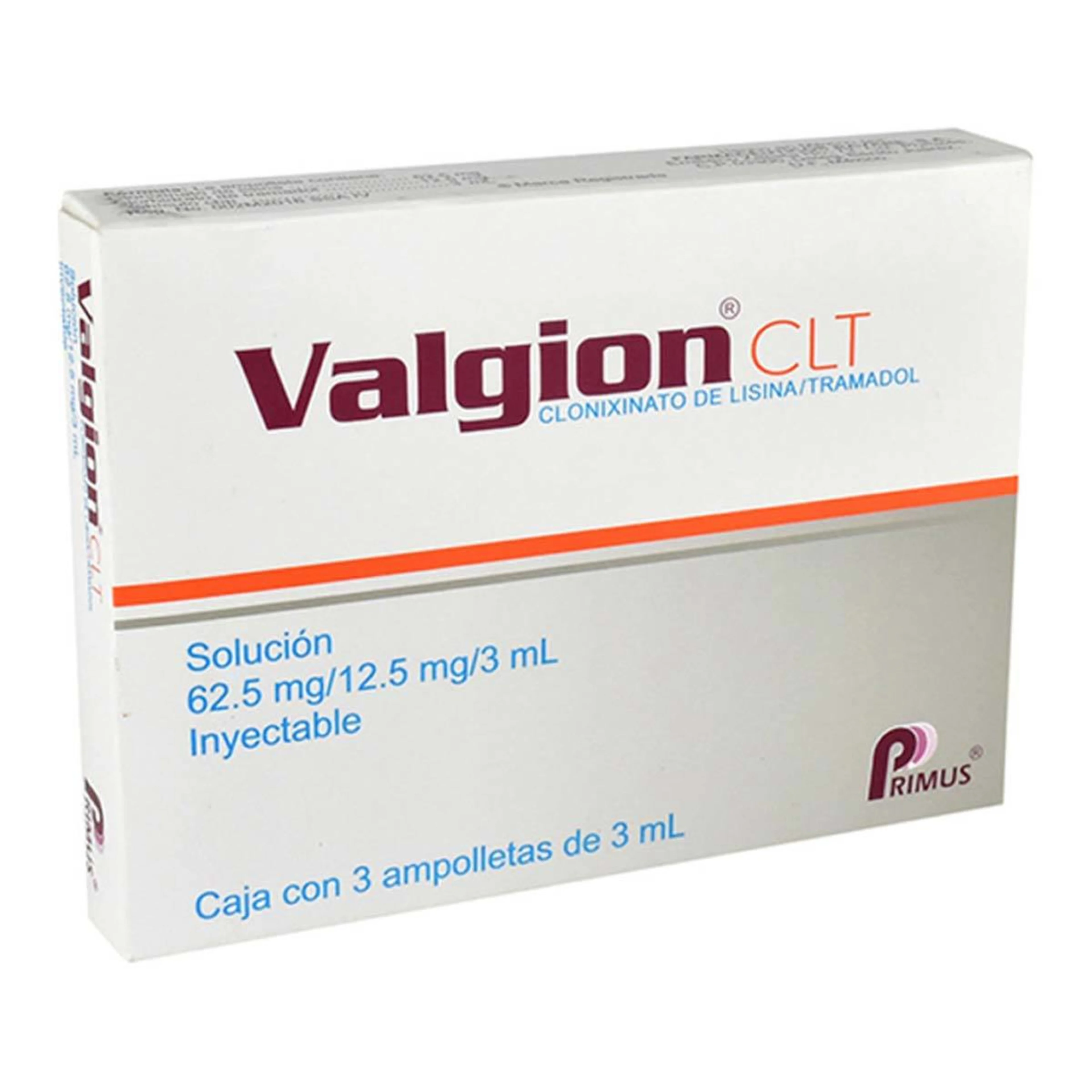 Valgion Clt 62.5/12.5 Mg Solución Inyectable Con 3 Ampolletas