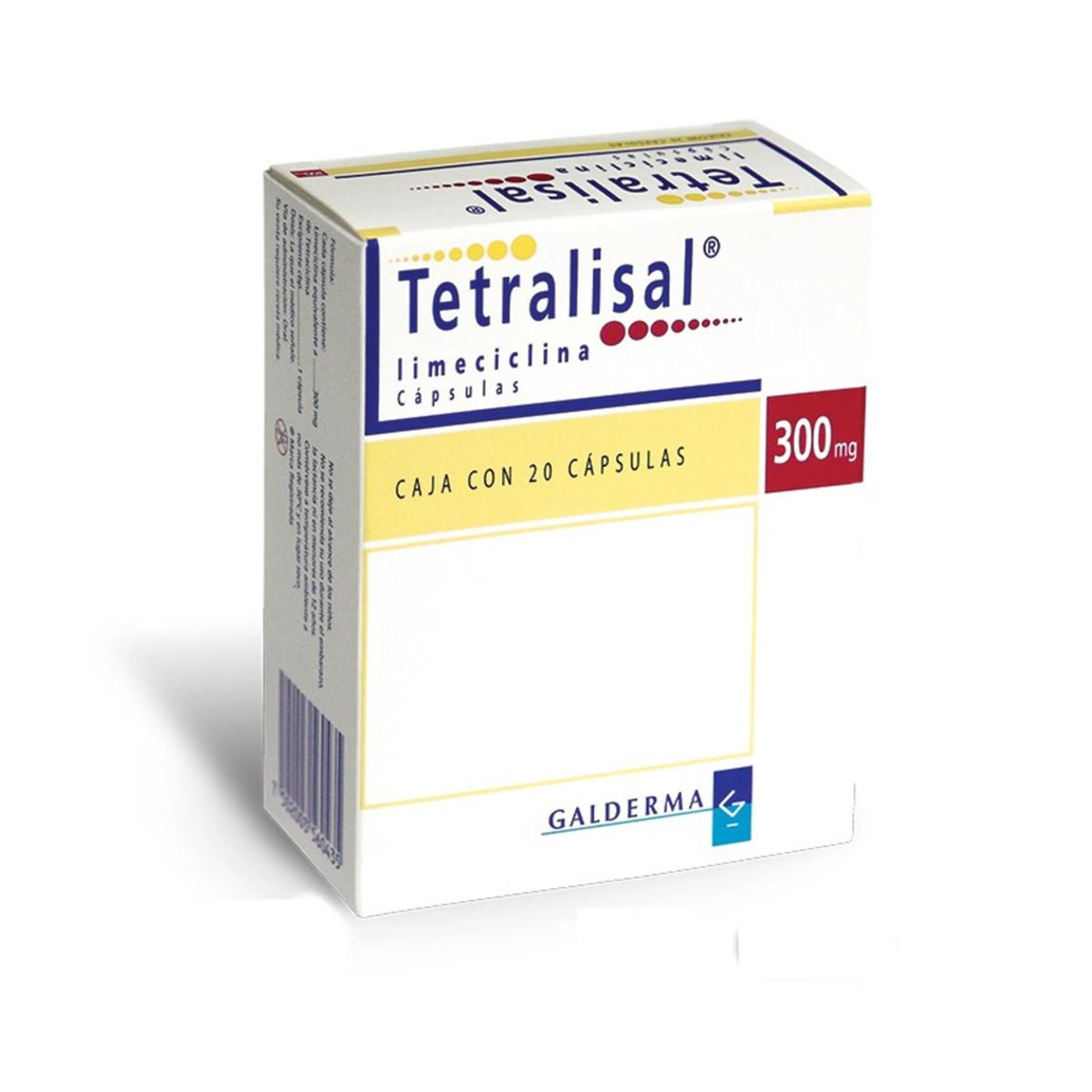 Tetralisal Tetraciclina Lisina 300 Mg Con 20 Cápsulas
