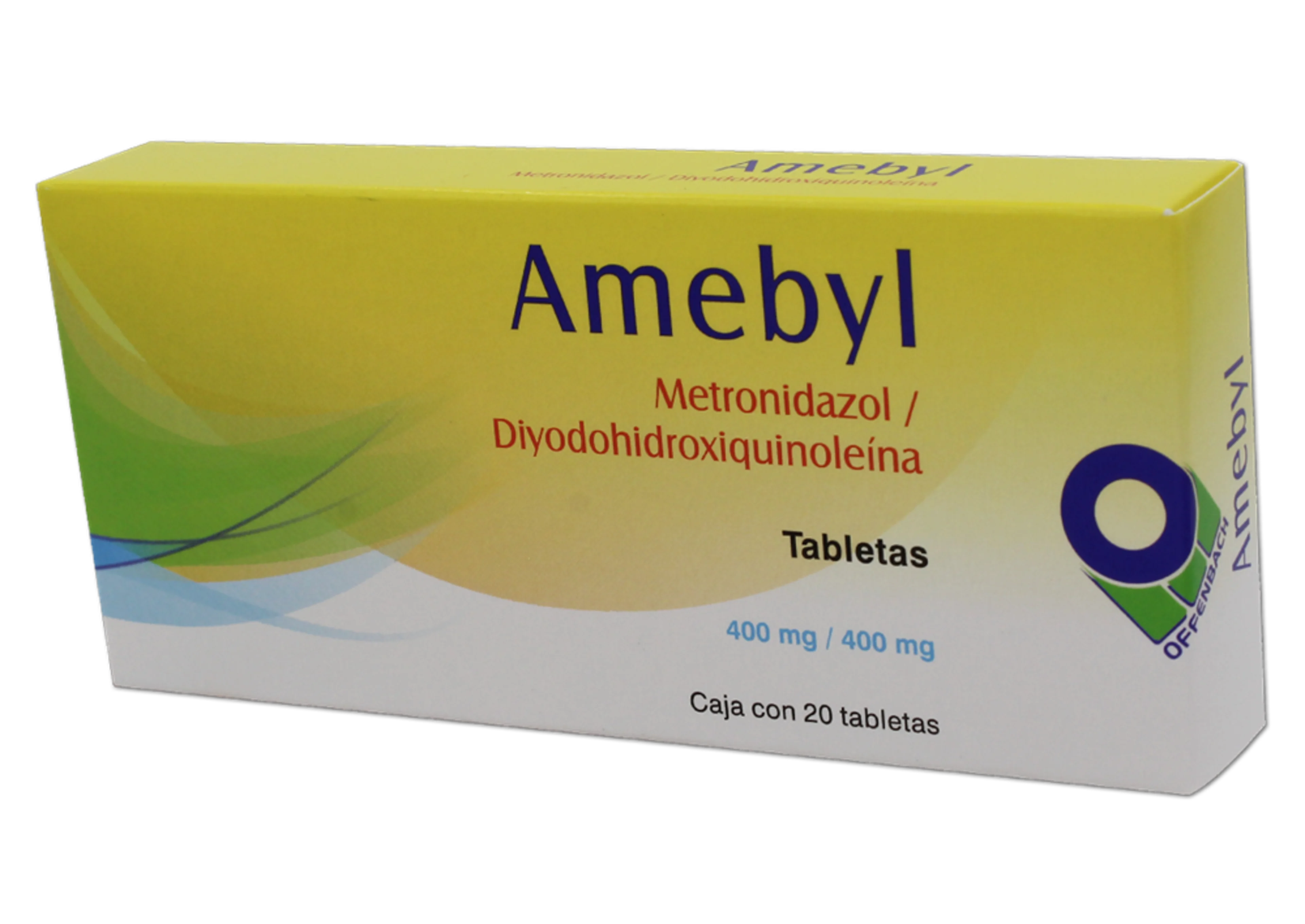 Amebyl Dihidroxicinolina Metronidazol 400/400 Mg Con 20 Tabletas